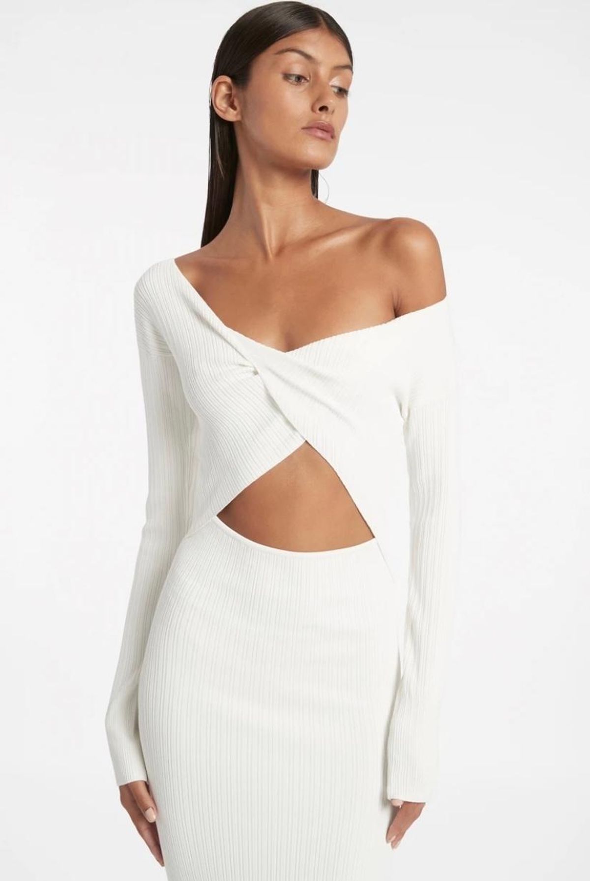 Sir the Label Kelvin Dress Midi White Size 1 | AU 8 - Image 2