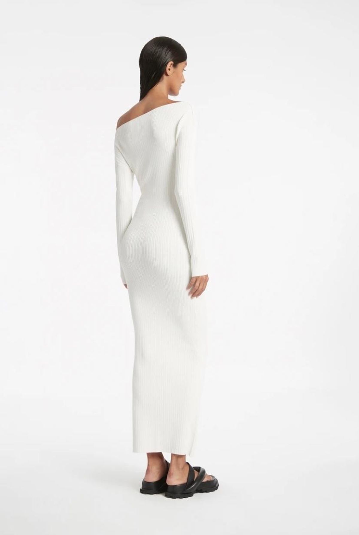 Sir the Label Kelvin Dress Midi White Size 1 | AU 8 - Image 3