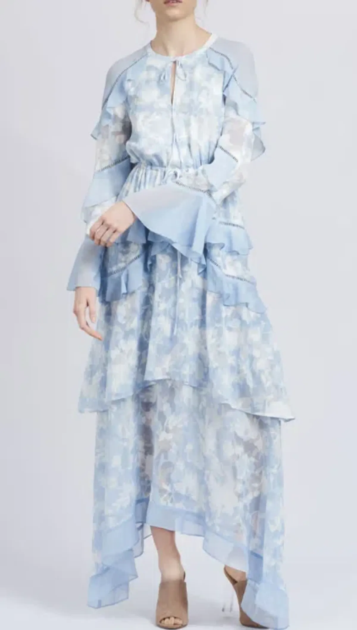 Morning Frost Maxi Dress in Bluebell - Image 1