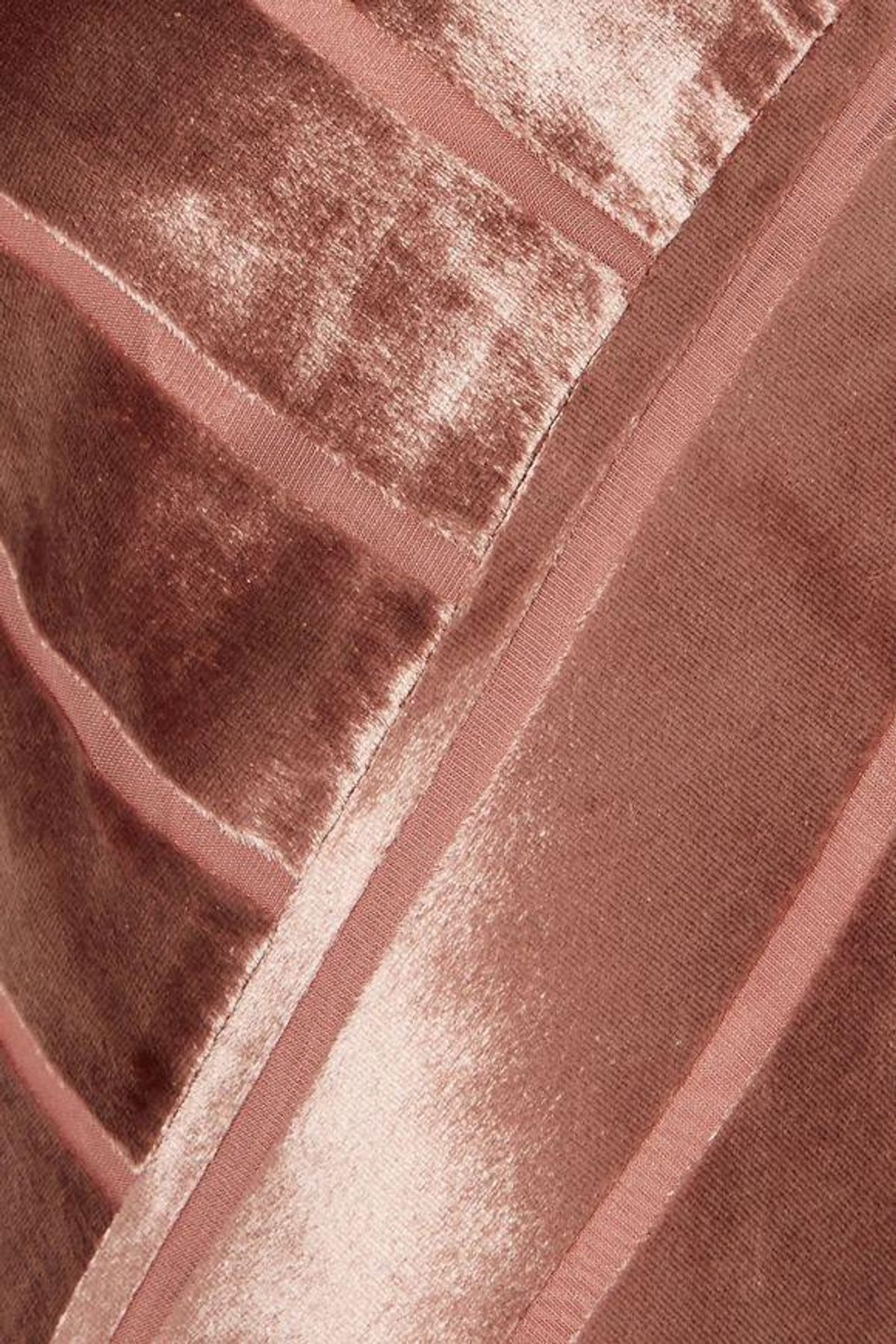 Michelle Mason Open-back devoré-velvet gown in Antique Rose Pink Size 10 - Image 4