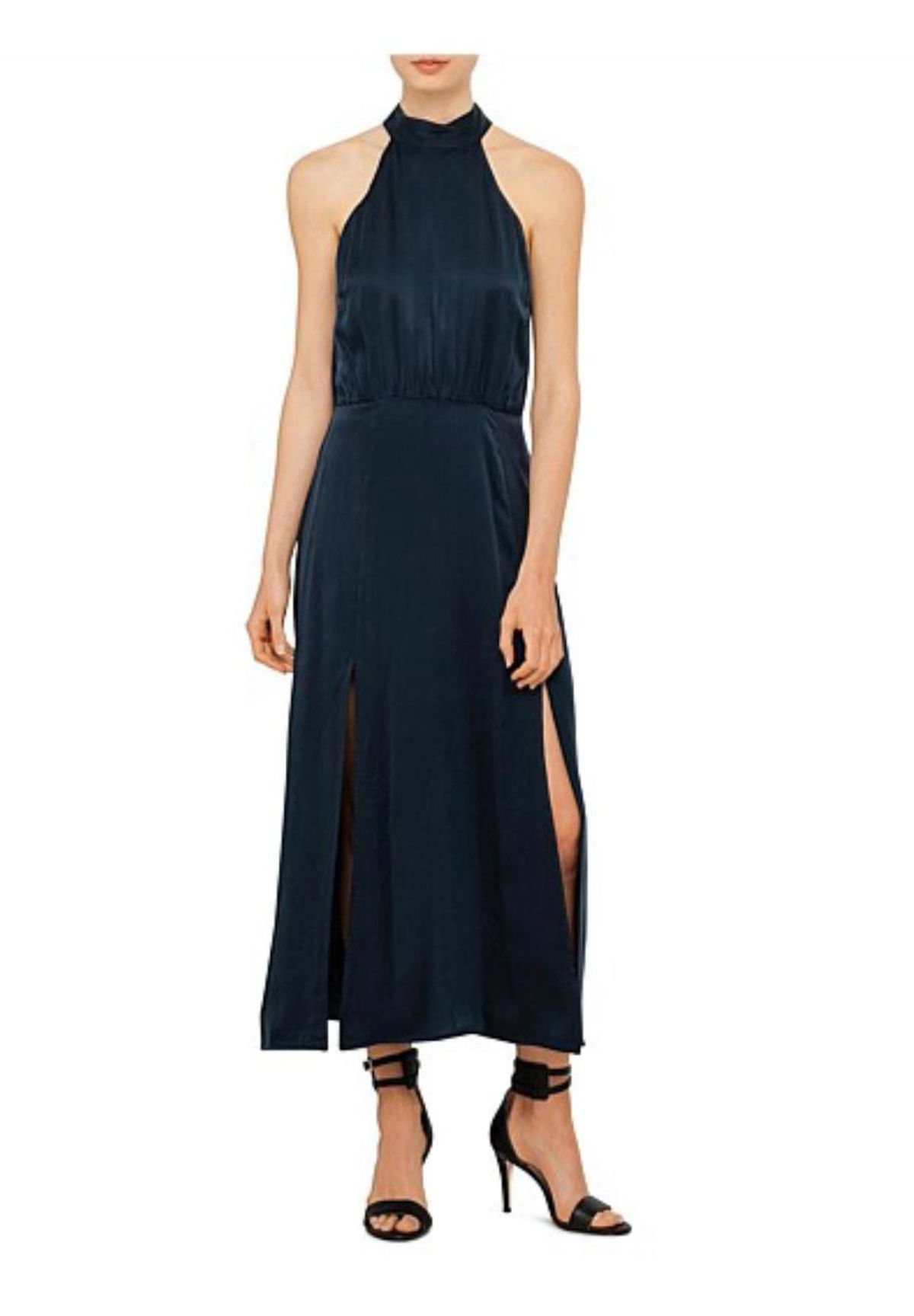 Zimmermann Sueded Picnic Midi Dress Navy Size 0 / AU 8 - Image 3