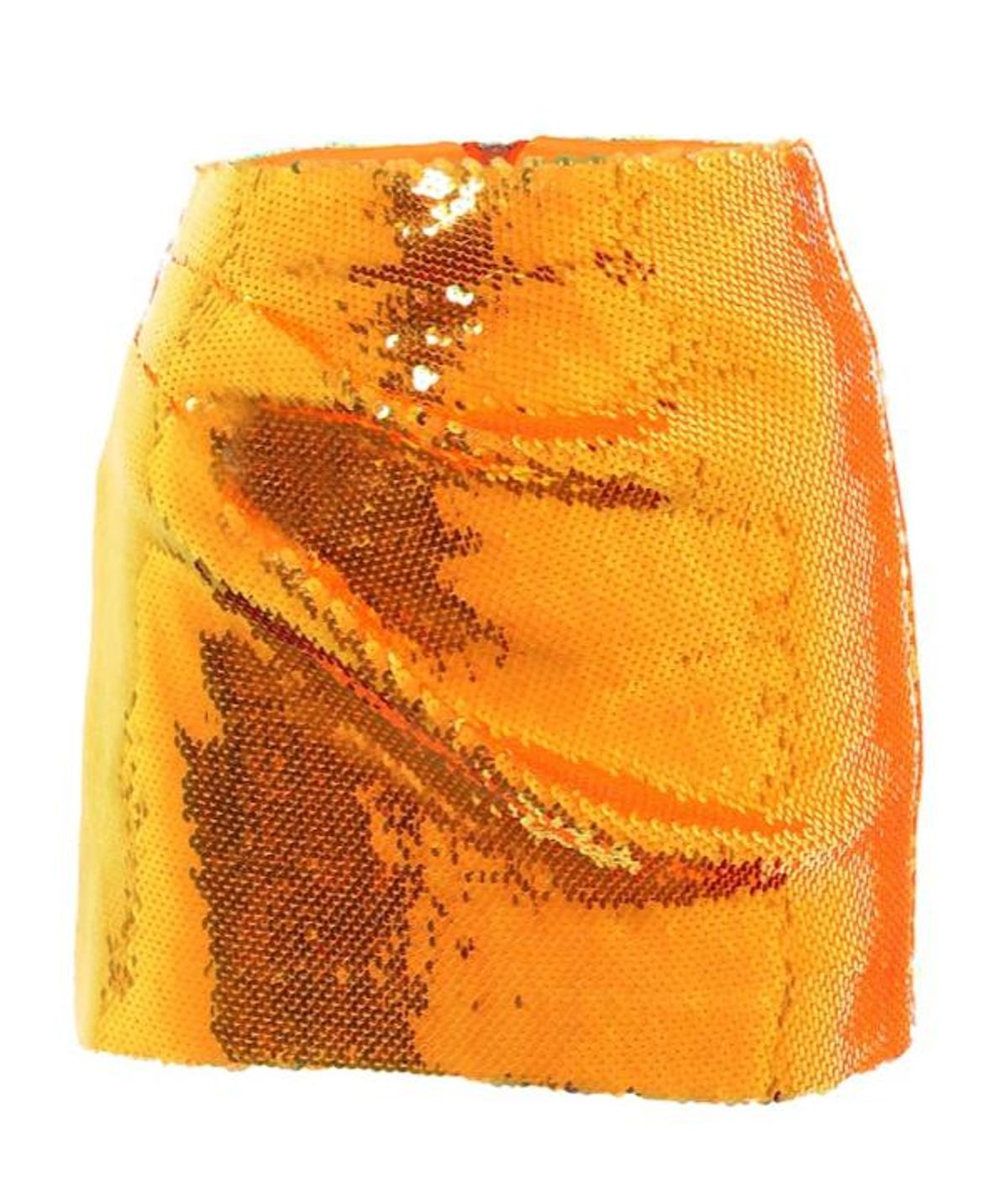 Alex Perry Riley High Rise Sequined Miniskirt Orange Size 8 - Image 4
