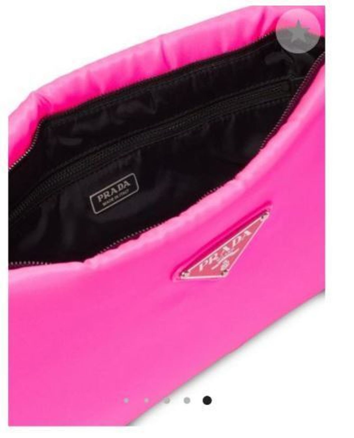 Prada Padded Clutch Neon Pink Medium - Image 3