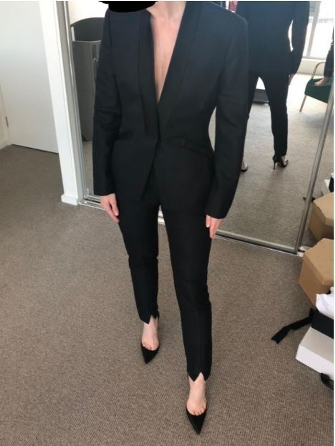 Sass and Bide tuxedo suit black size 8  for rent on The Volte - main image