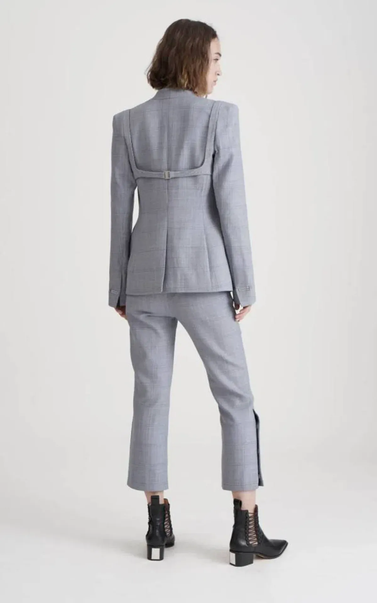 Dion Lee Lingerie Blazer Dress Grey Size 6  - Image 2