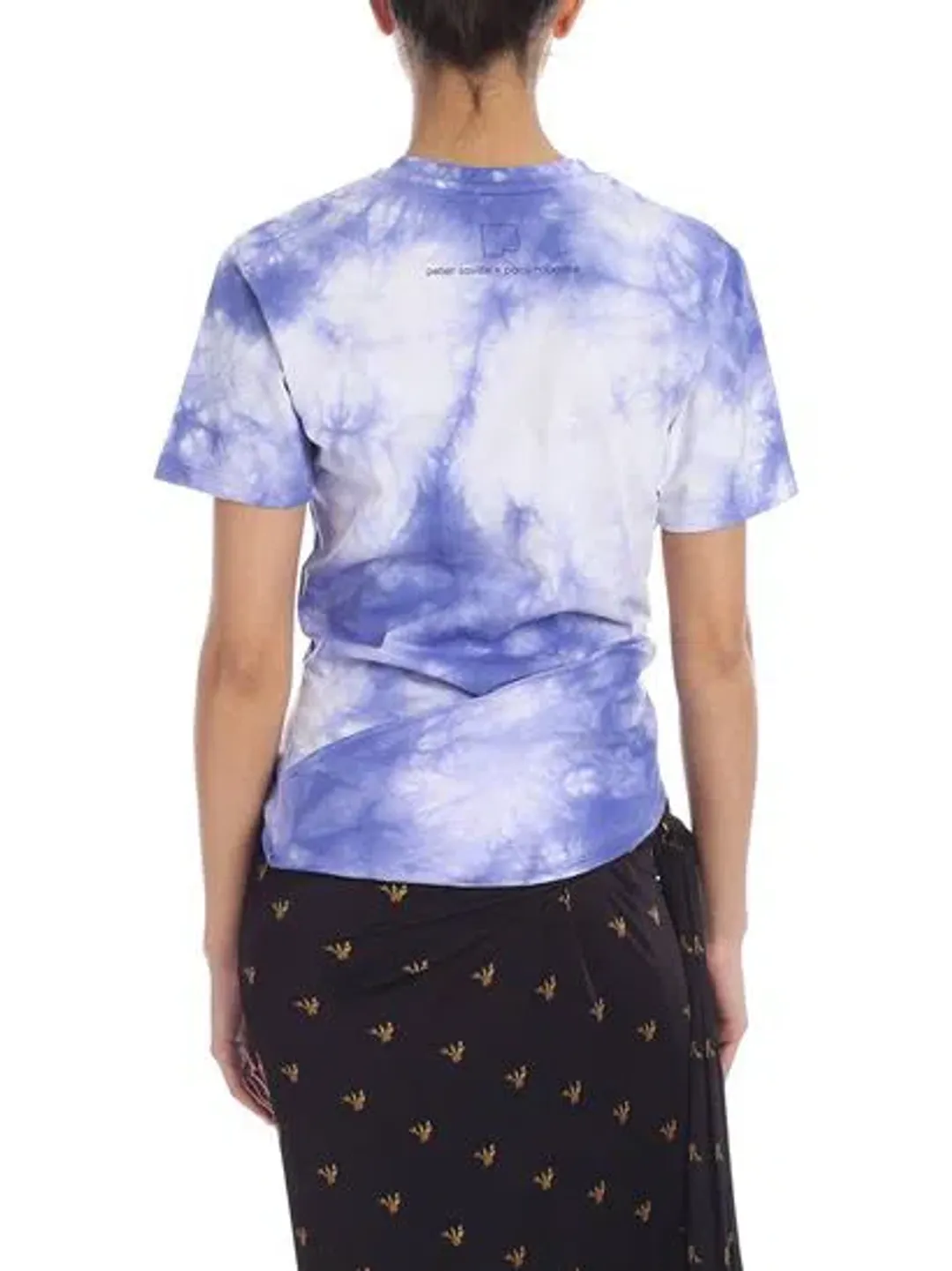 Paco Rabanne Stretch Jersey Wrap Skirt & Lose Yourself Tie Dye Shirt Set Print Size 8 for rent on The Volte - main image
