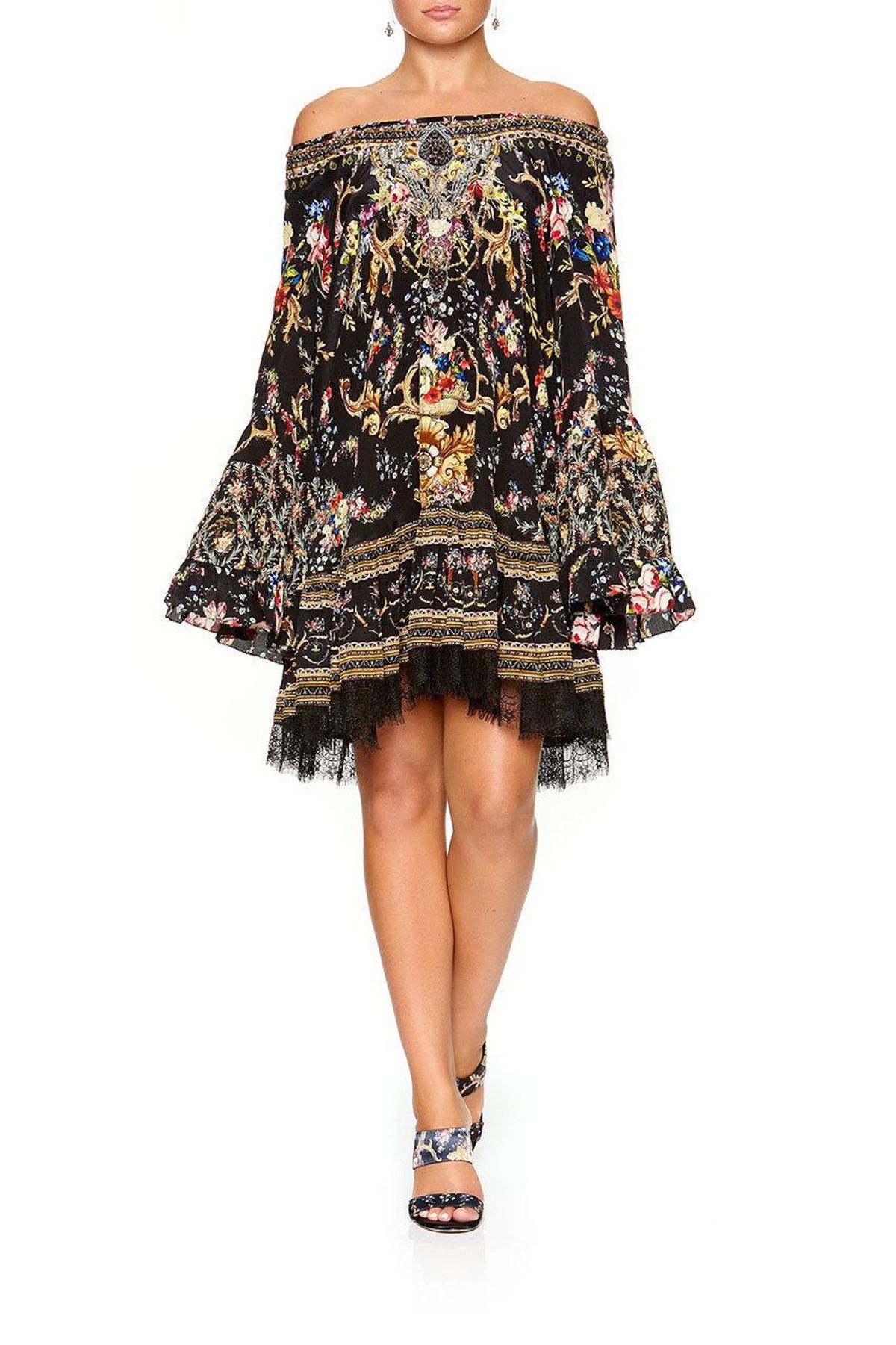 Camilla "Friend In Flora" A Line Frill Dress Size 10 - Image 1