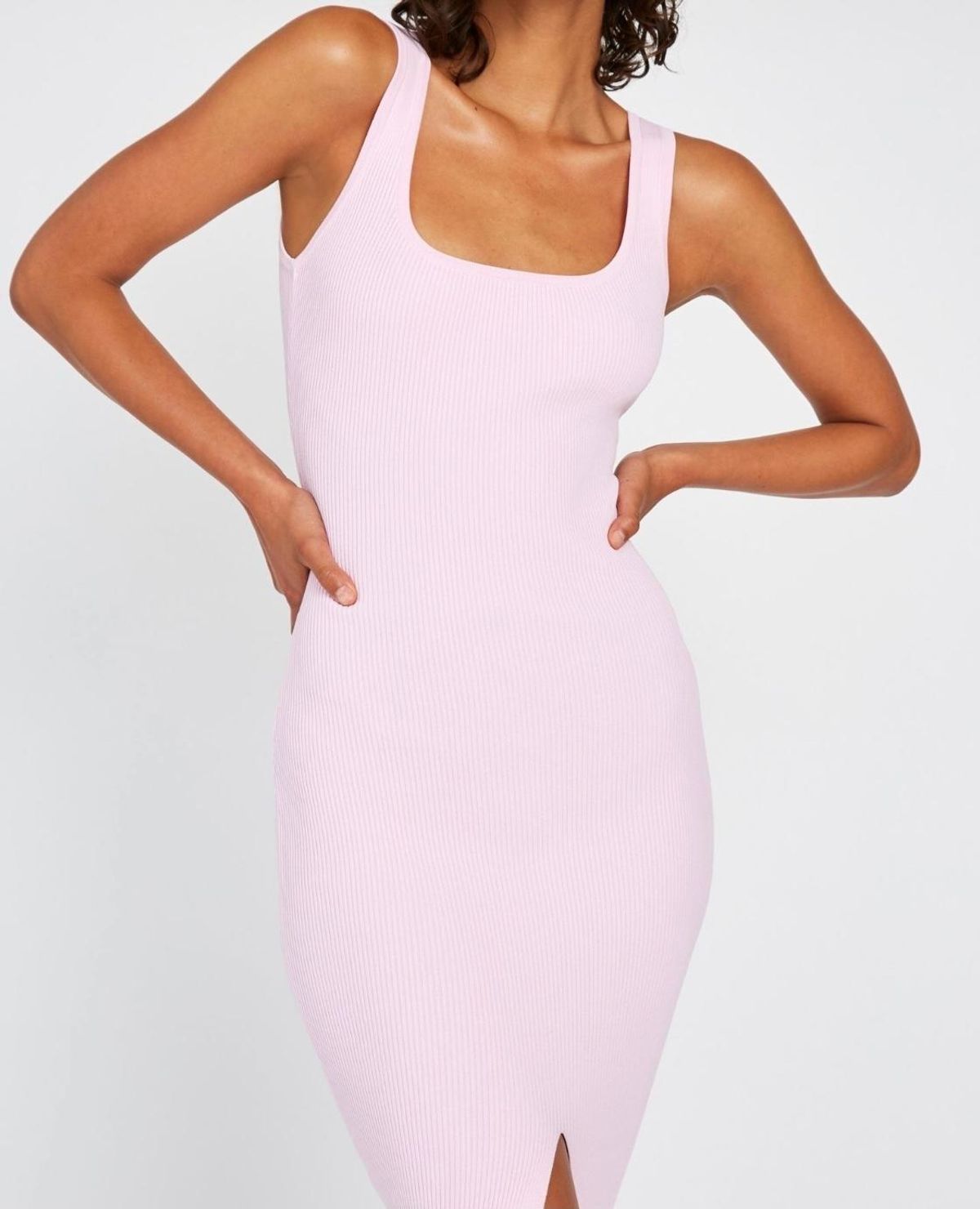 BY JOHNNY. - Alice Split Knit Dress - Light Pink - Image 4
