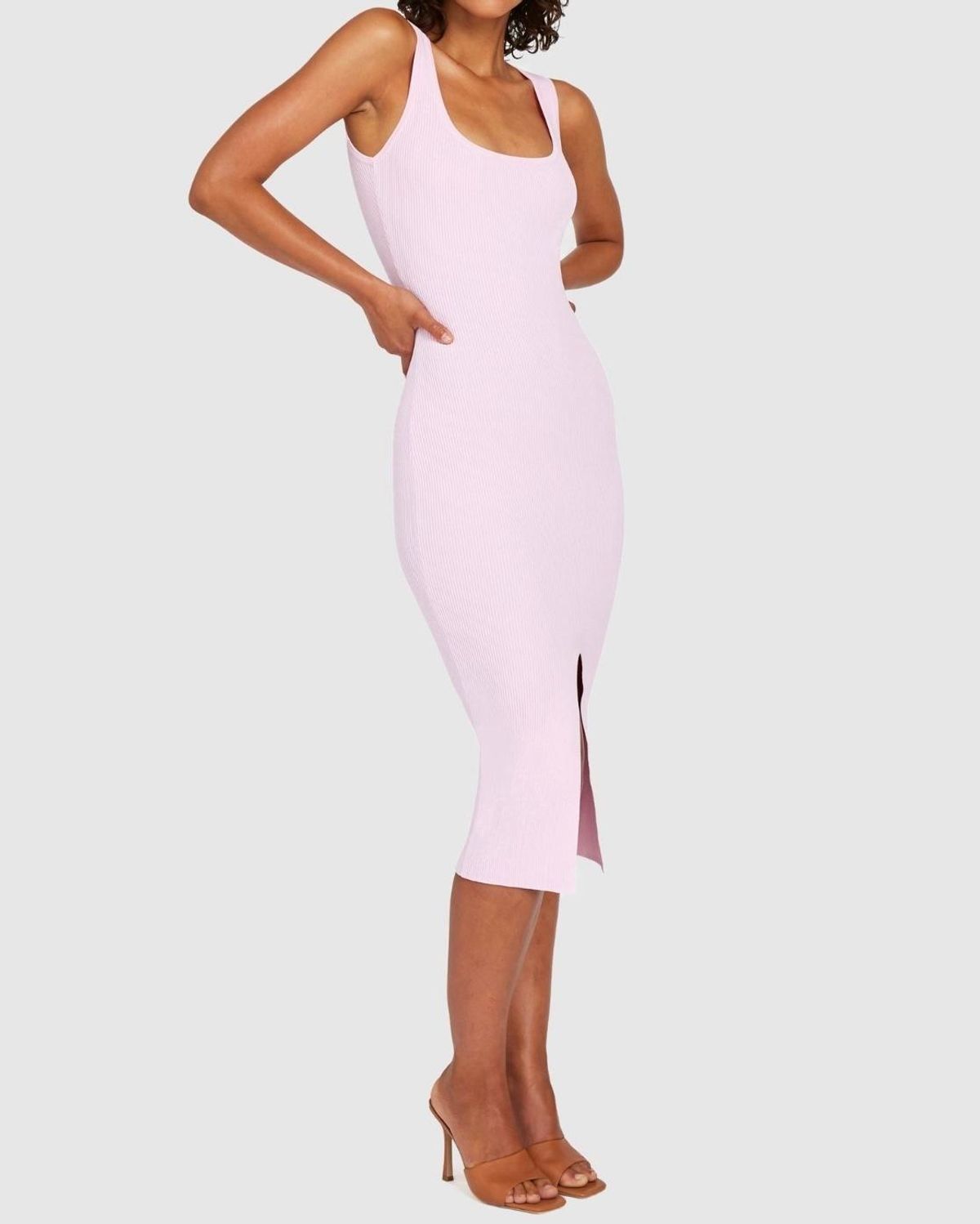 BY JOHNNY. - Alice Split Knit Dress - Light Pink - Image 2