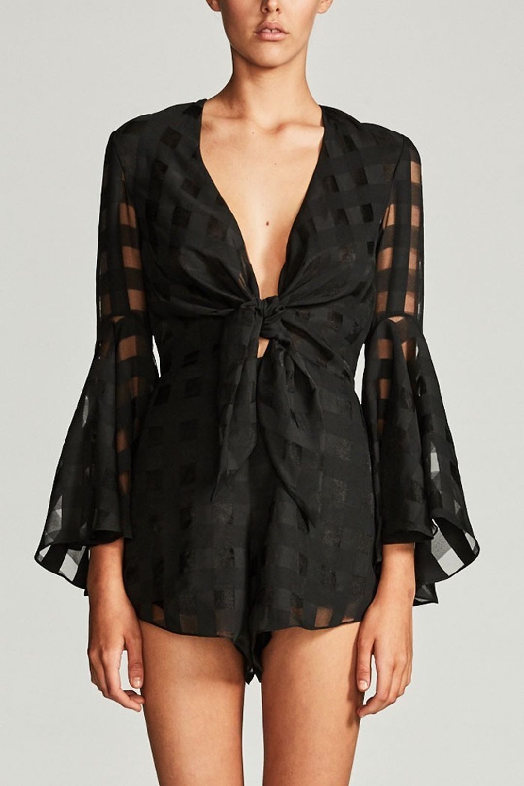 Perseus Tie Front Playsuit for rent on The Volte - main image