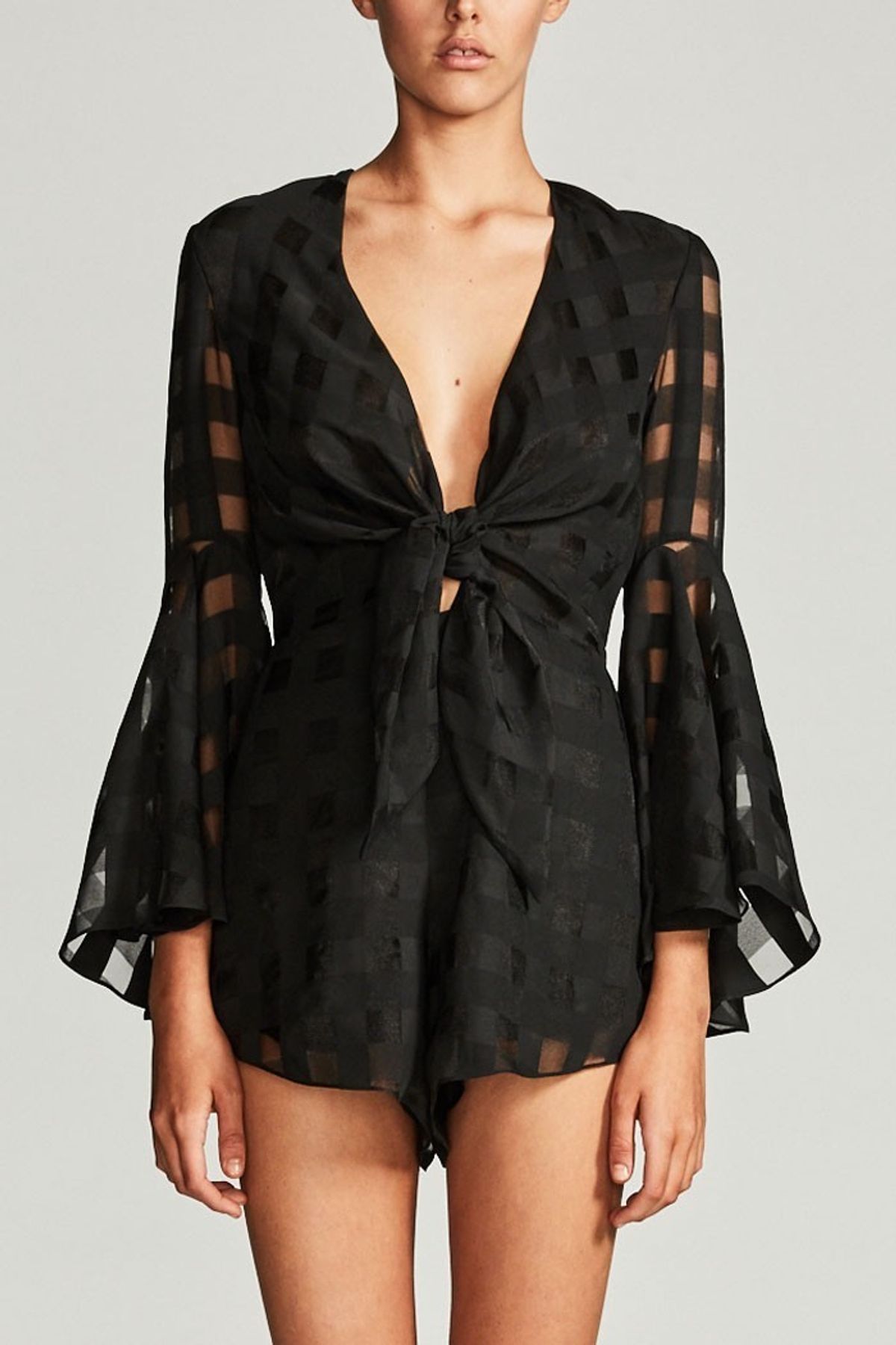 Perseus Tie Front Playsuit - Image 1