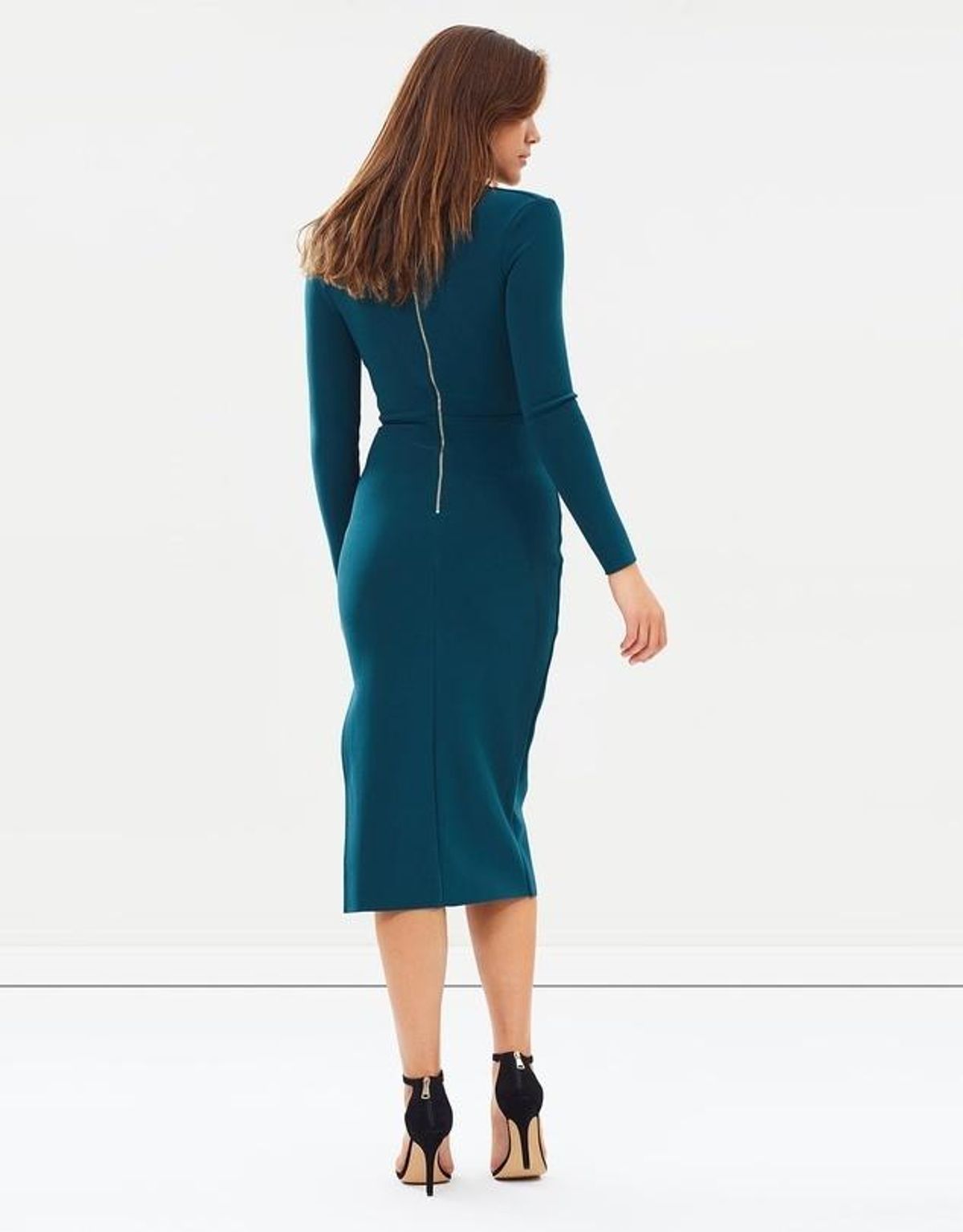Bec and Bridge L/S Tasha Midi Dress - Emerald Green - Image 4