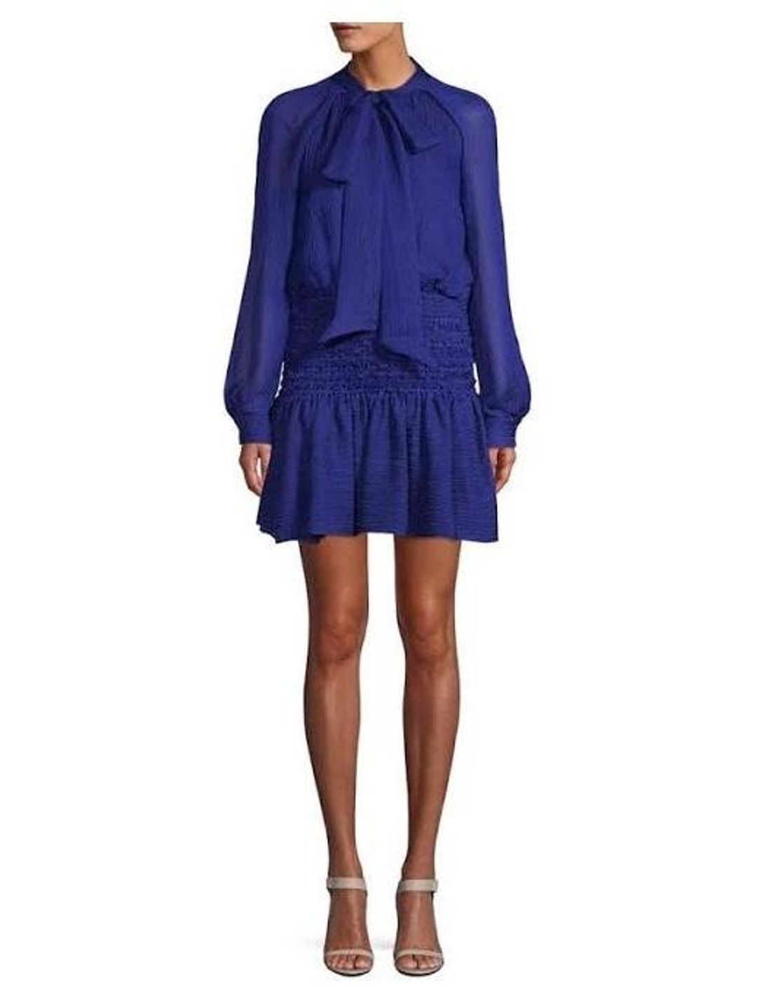 Camilla and Marc Long Sleeve Garland Dress Blue Size 8 for rent on The Volte - main image
