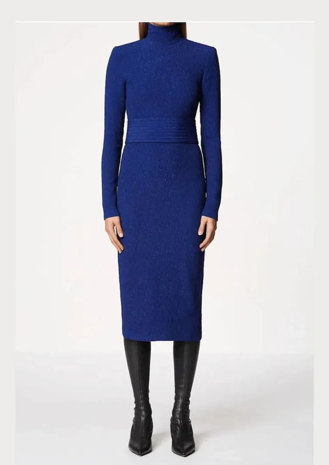Scanlan Theodore Reptile Stretch Dress Blue One Size  for rent on The Volte - main image