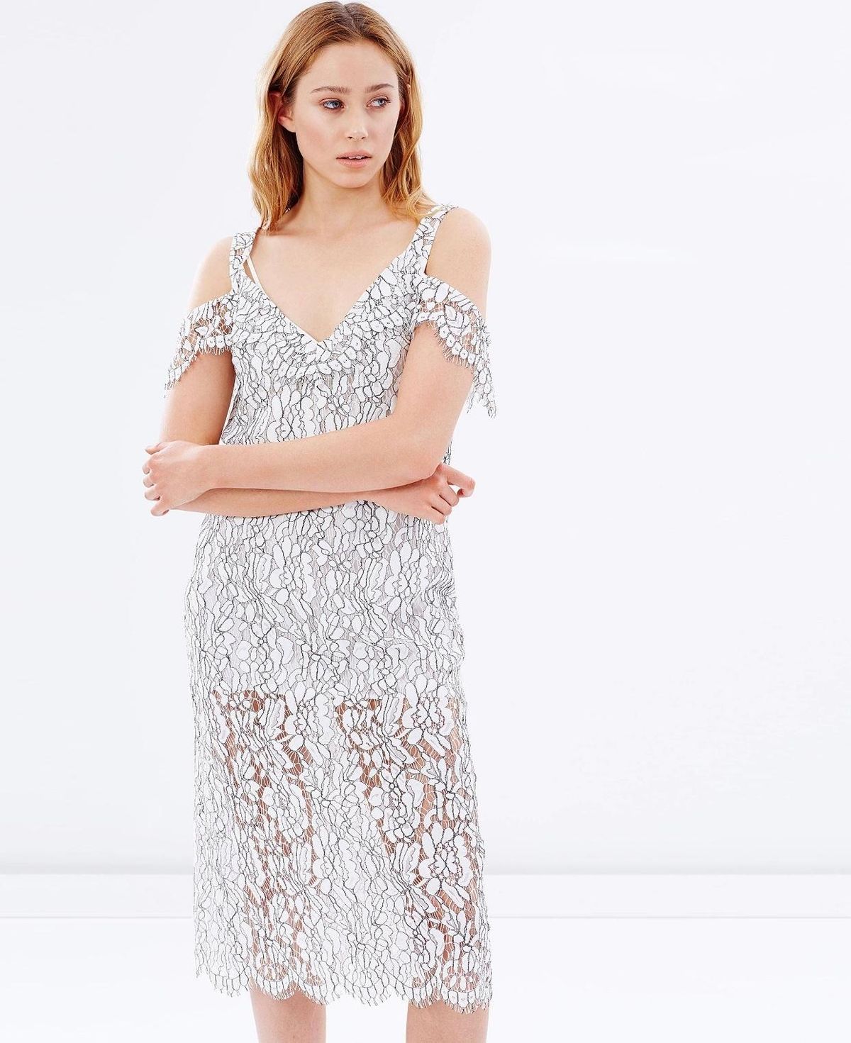 Keepsake the Label Heartbreaker Lace Dress White Size 12 - Image 1