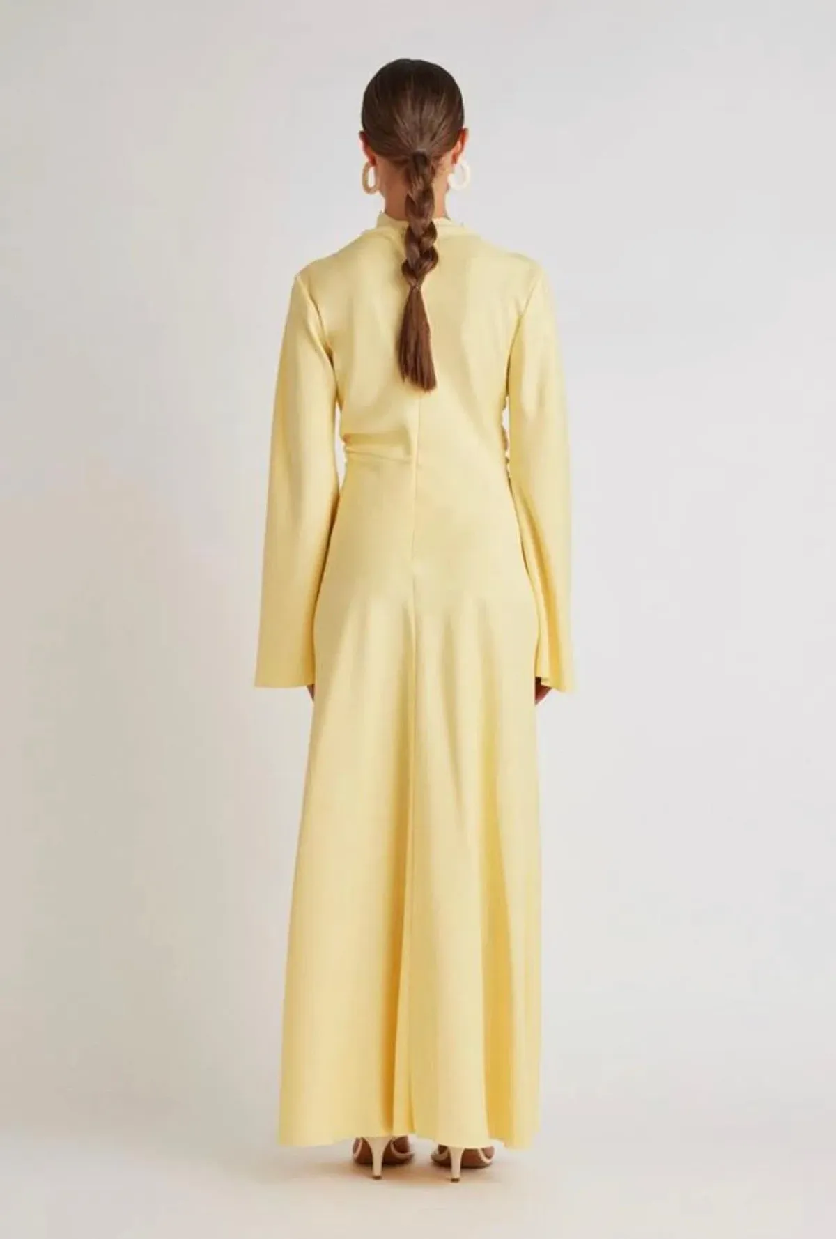 Camilla & Marc Damascus Dress in Lemon Yellow Size 8 - Image 3