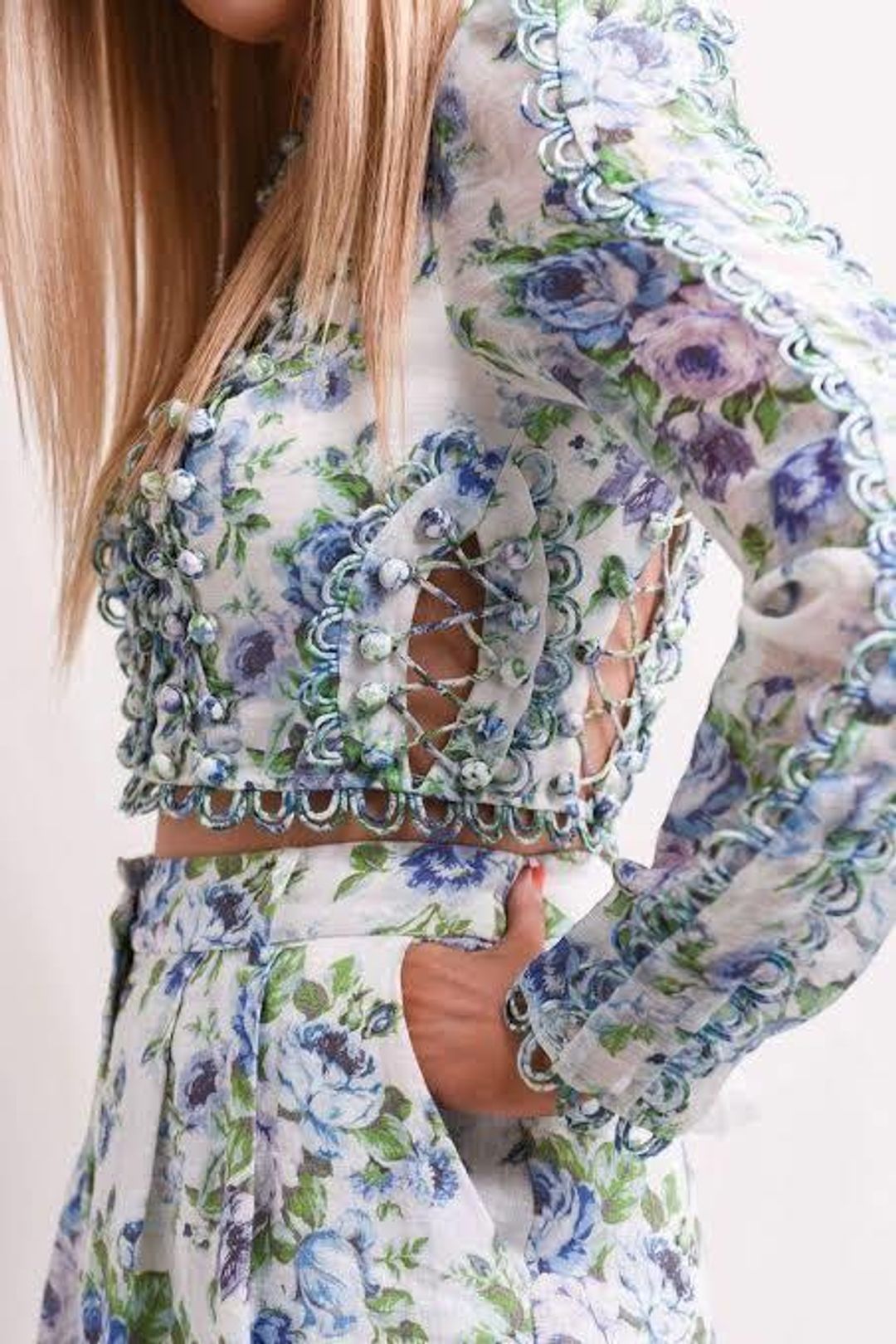 Zimmermann Whitewave Laced Bodice and Pants Set for rent on The Volte - main image