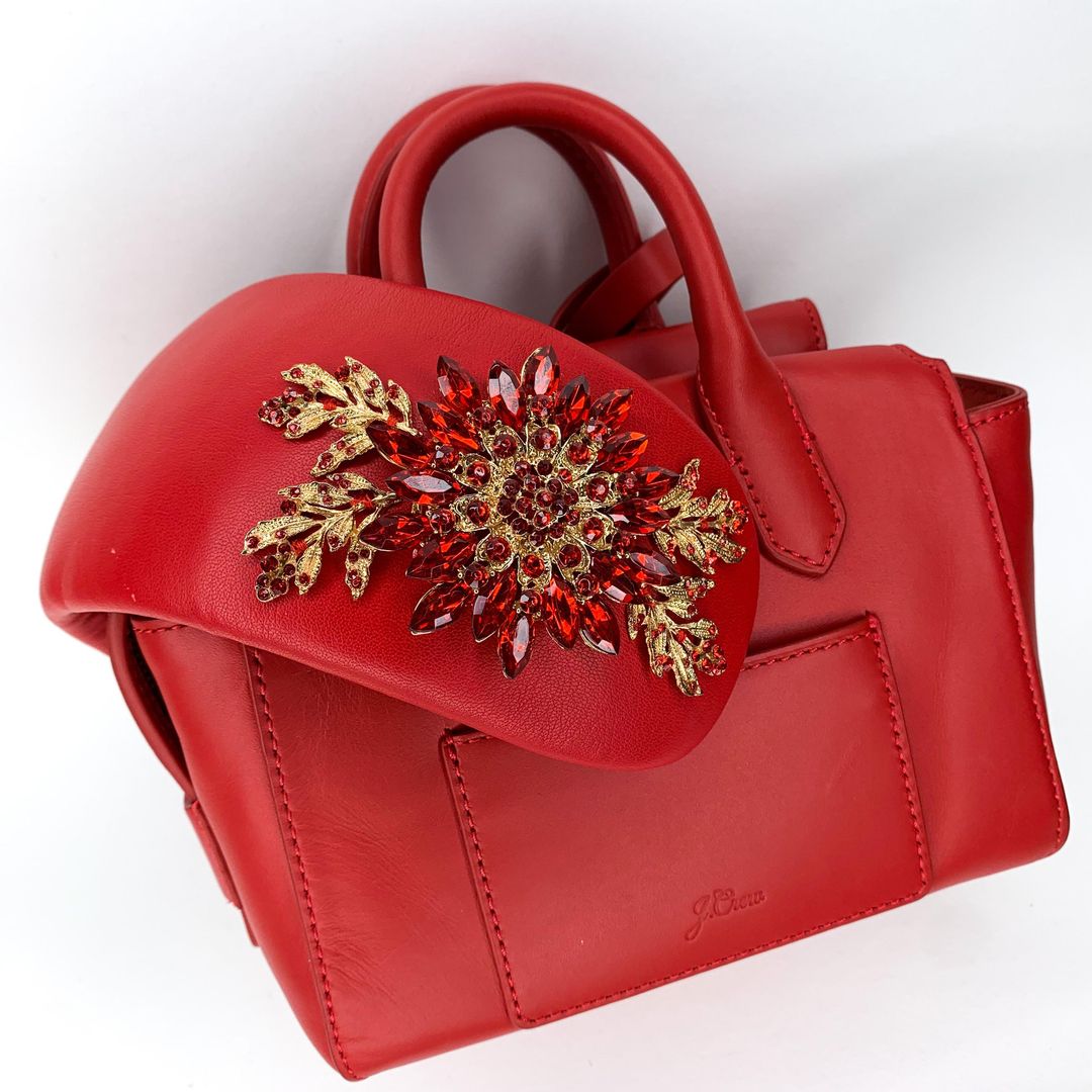 Halo & Rose Duchess bandeau headband red  for rent on The Volte - main image