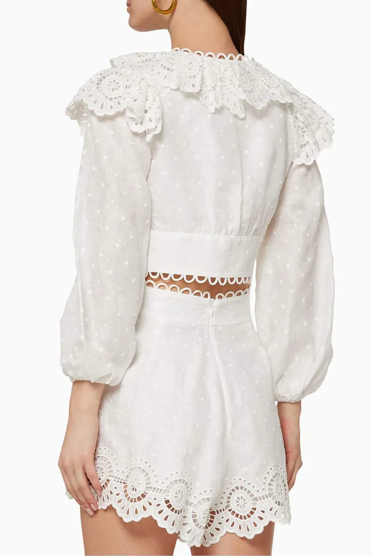 Zimmerman Bellitude Scallop Top White Size 8 - Image 3