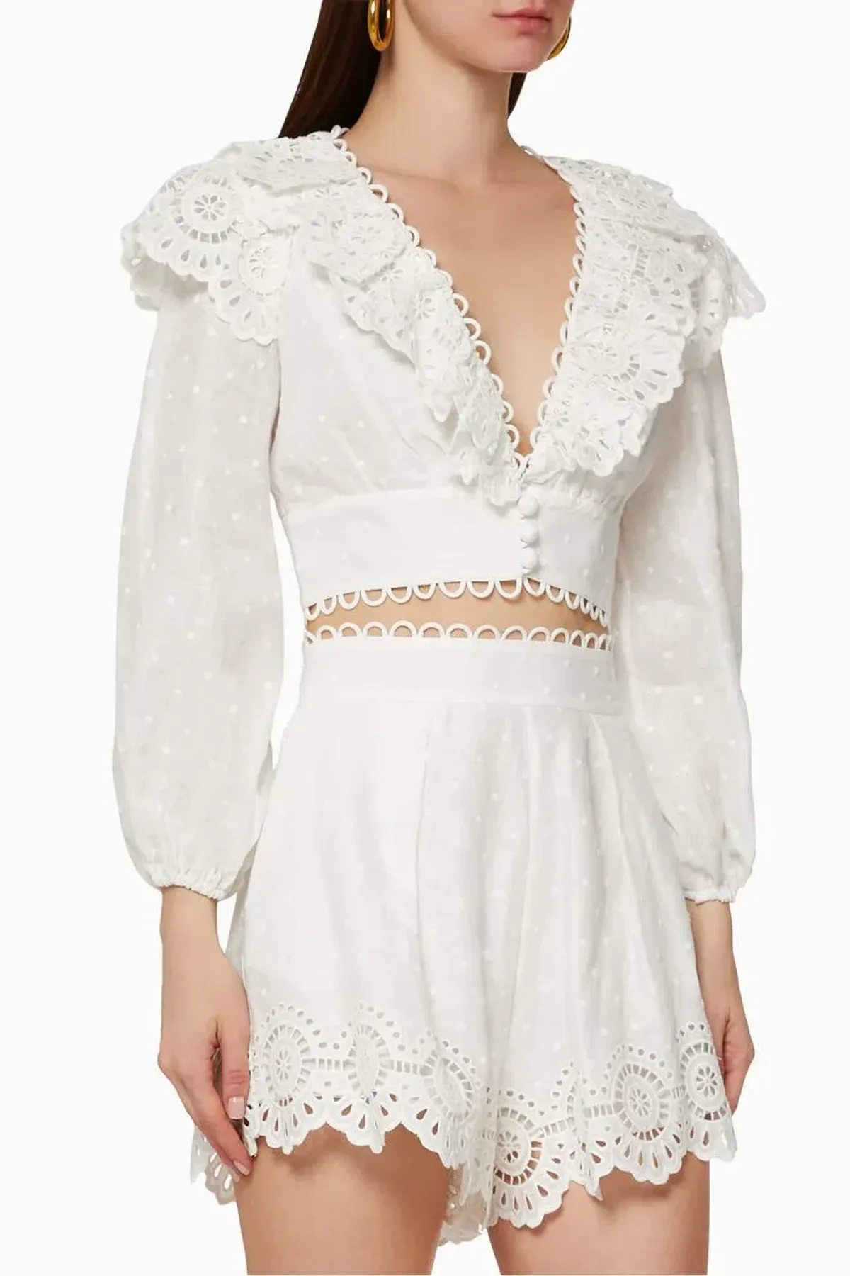 Zimmerman Bellitude Scallop Top White Size 8 - Image 2