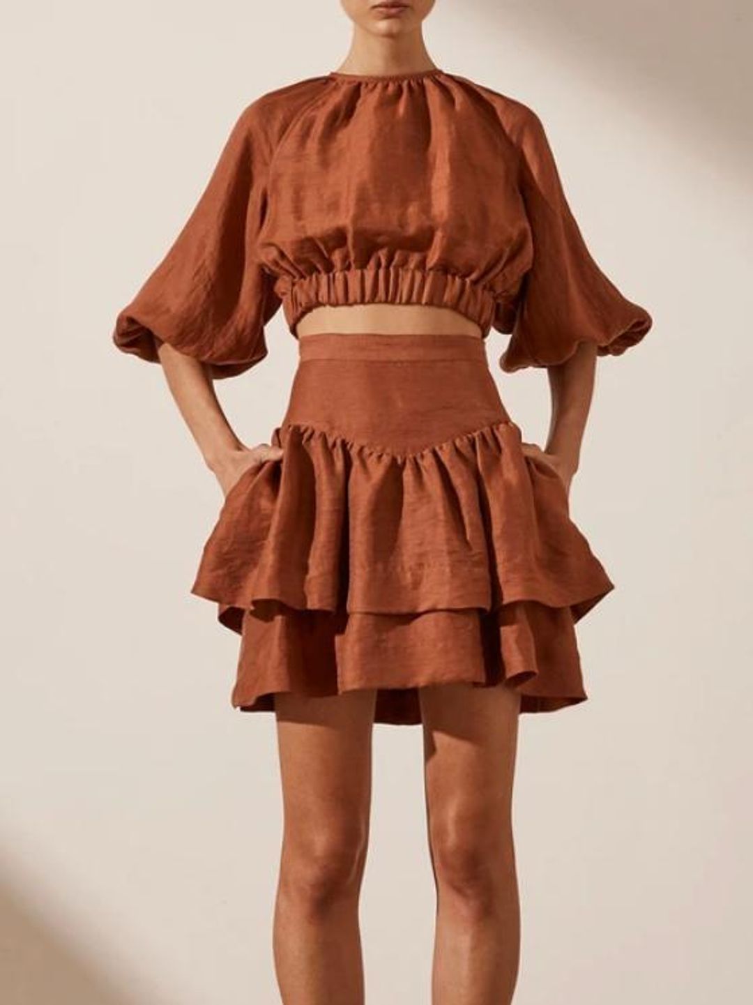 Shona Joy Elsa set brown size 10  for rent on The Volte - main image