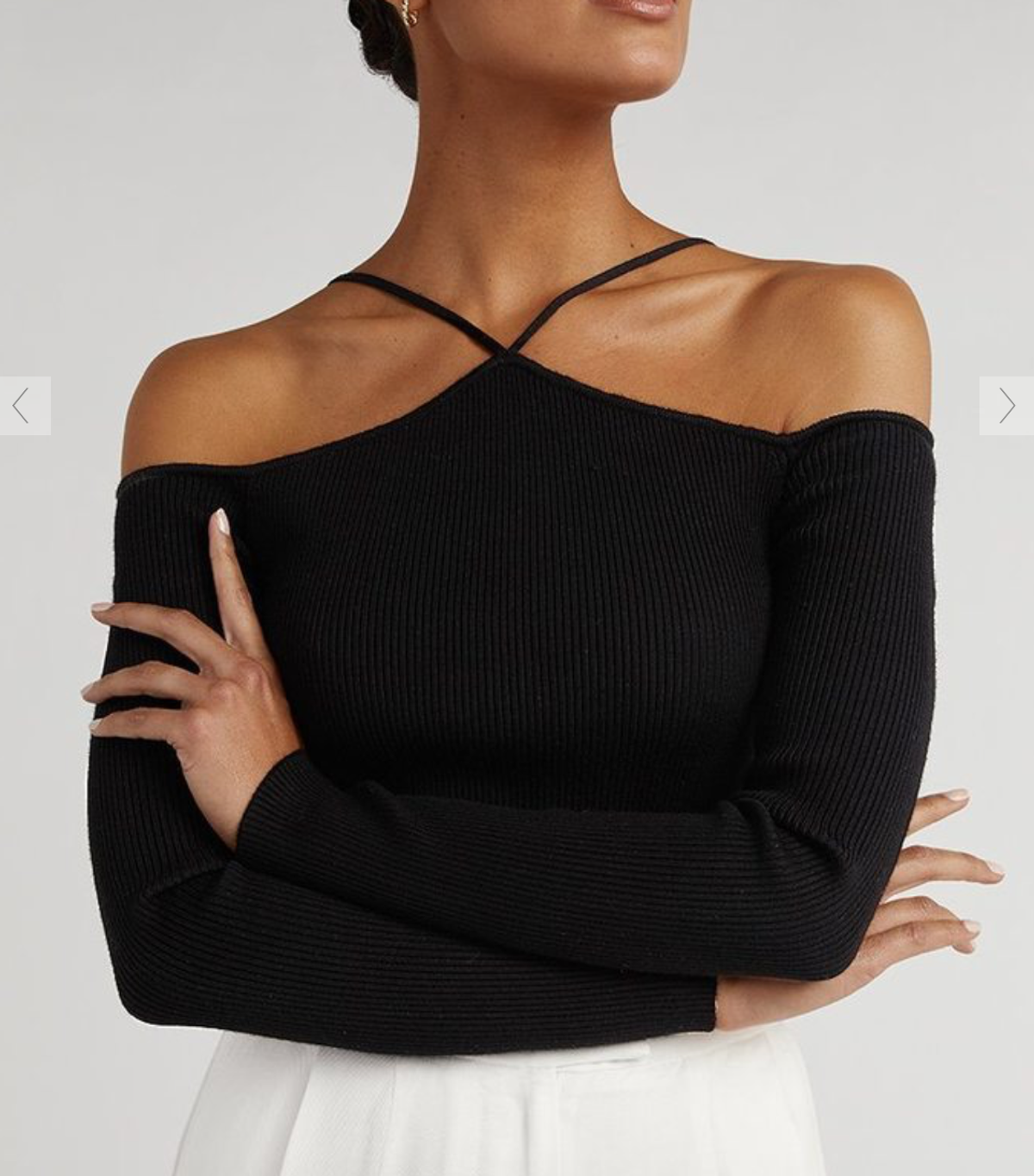 Dissh Gianna Rid Knit Top Black Size 10 - Image 1
