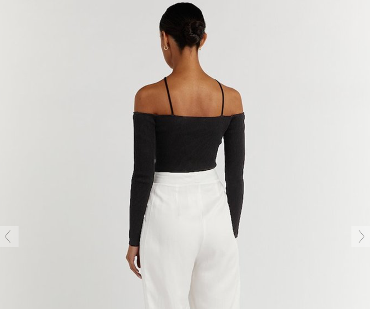 Dissh Gianna Rid Knit Top Black Size 10 - Image 2