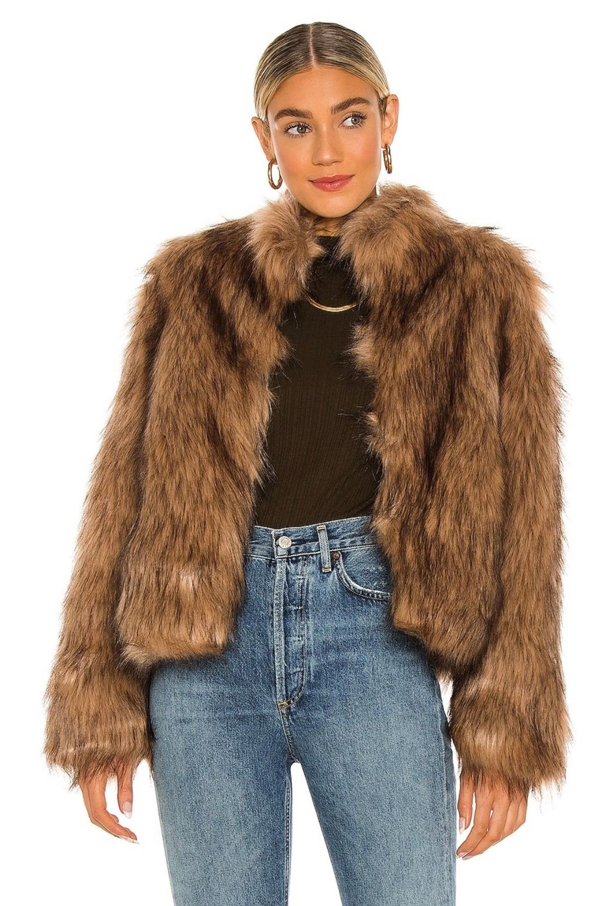 Unreal Fur Delish Jacket Mocha Brown Size 6 - Image 1