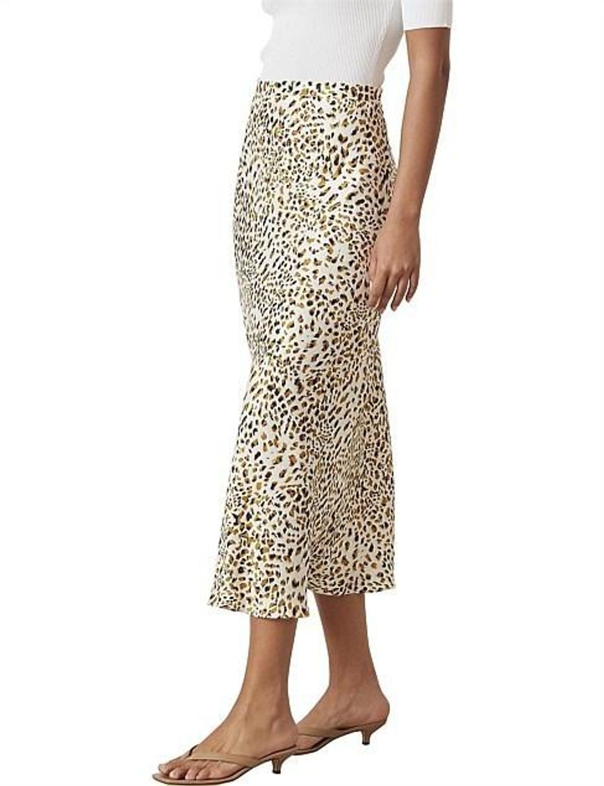 Bec & Bridge Catalonia Midi Skirt Leopard Print Size 10 - Image 4