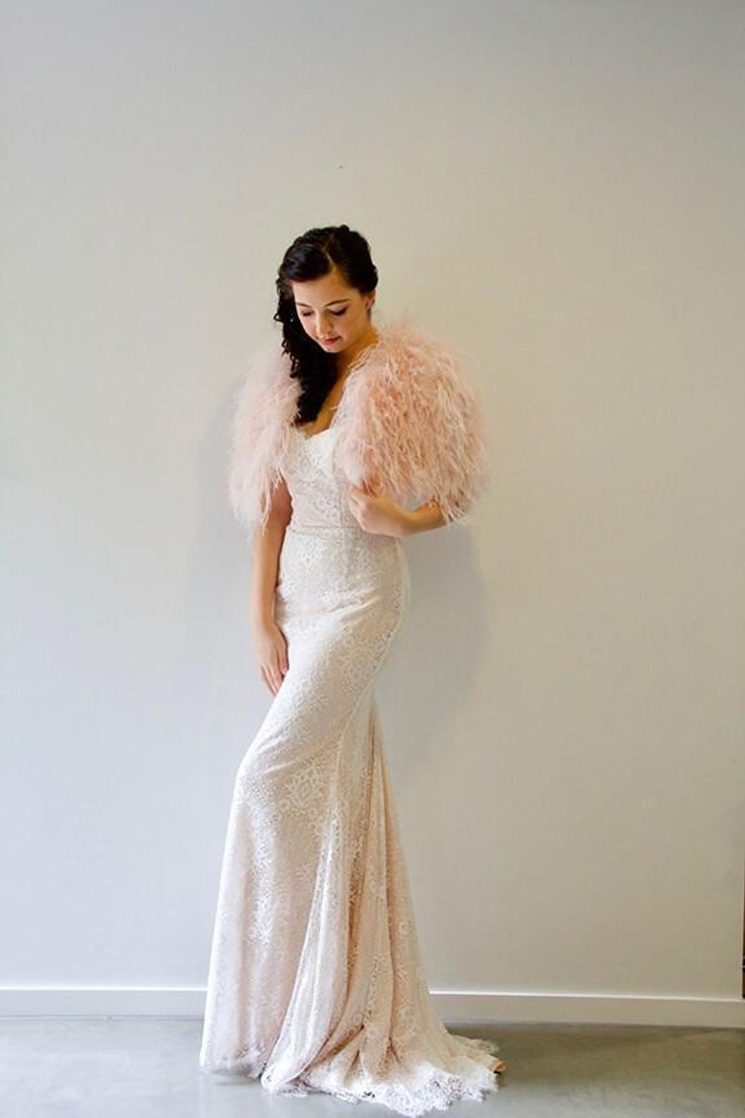 When Freddie Met Lilly Ostrich Bolero Blush One Size  for rent on The Volte - main image