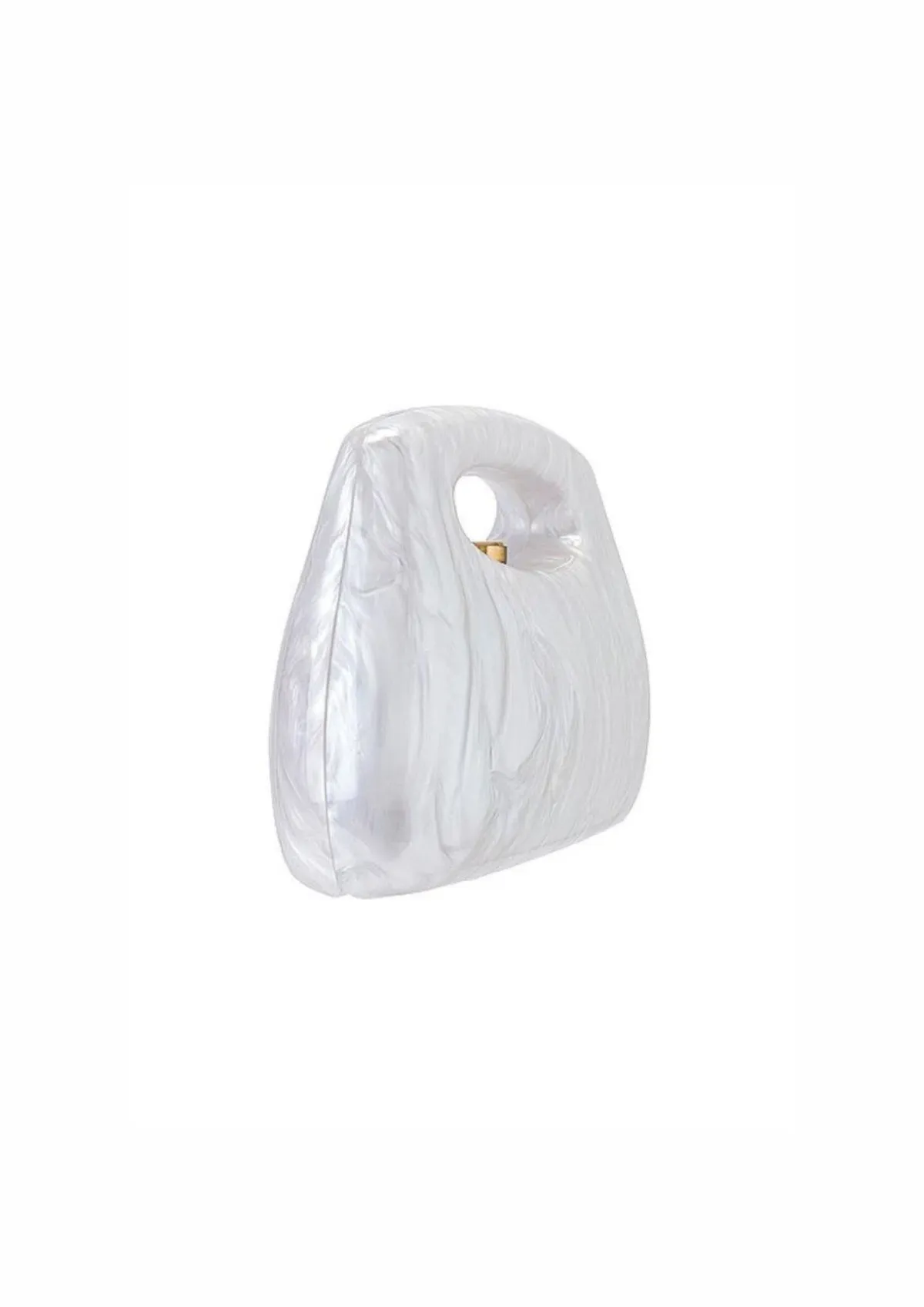 Cult Gaia Mimi Top Handle Clutch Pearl White  - Image 2