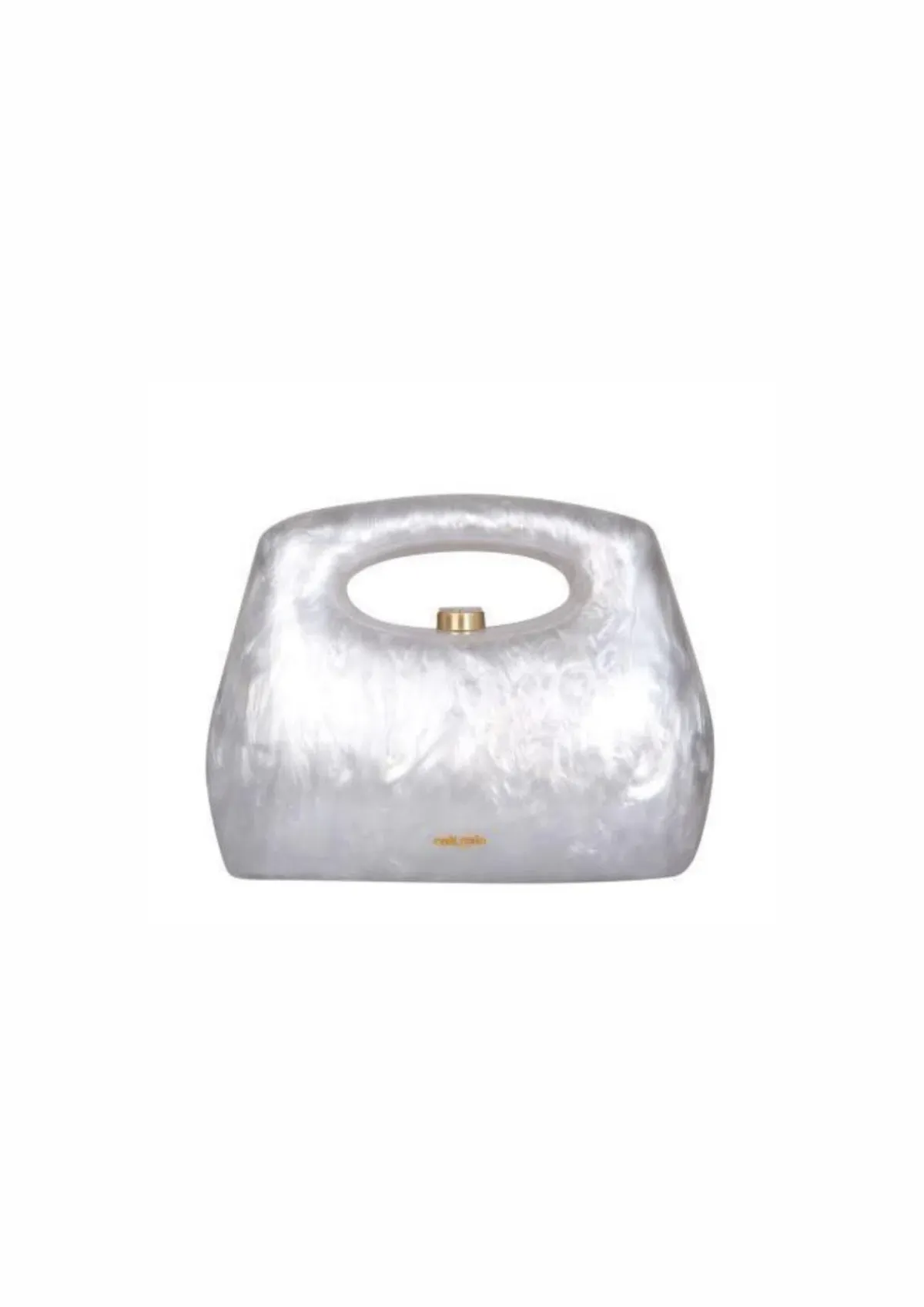 Cult Gaia Mimi Top Handle Clutch Pearl White  - Image 1