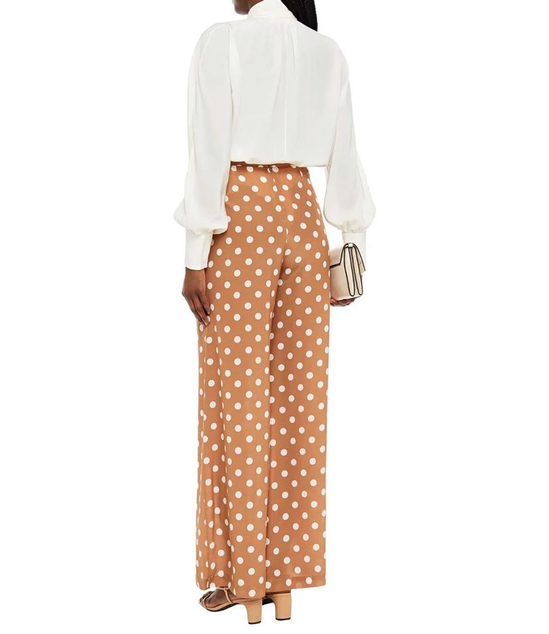 Zimmerman Silk Wide Leg Pants Brown Print Size 0 / AU 8 for rent on The Volte - main image