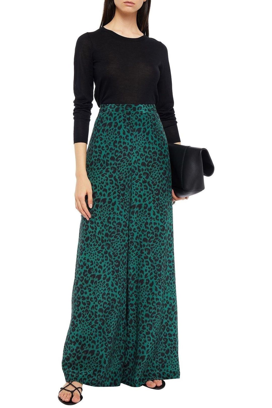 Zimmerman Silk Wide Leg Pant Green Size 0 / AU 8 for rent on The Volte - main image