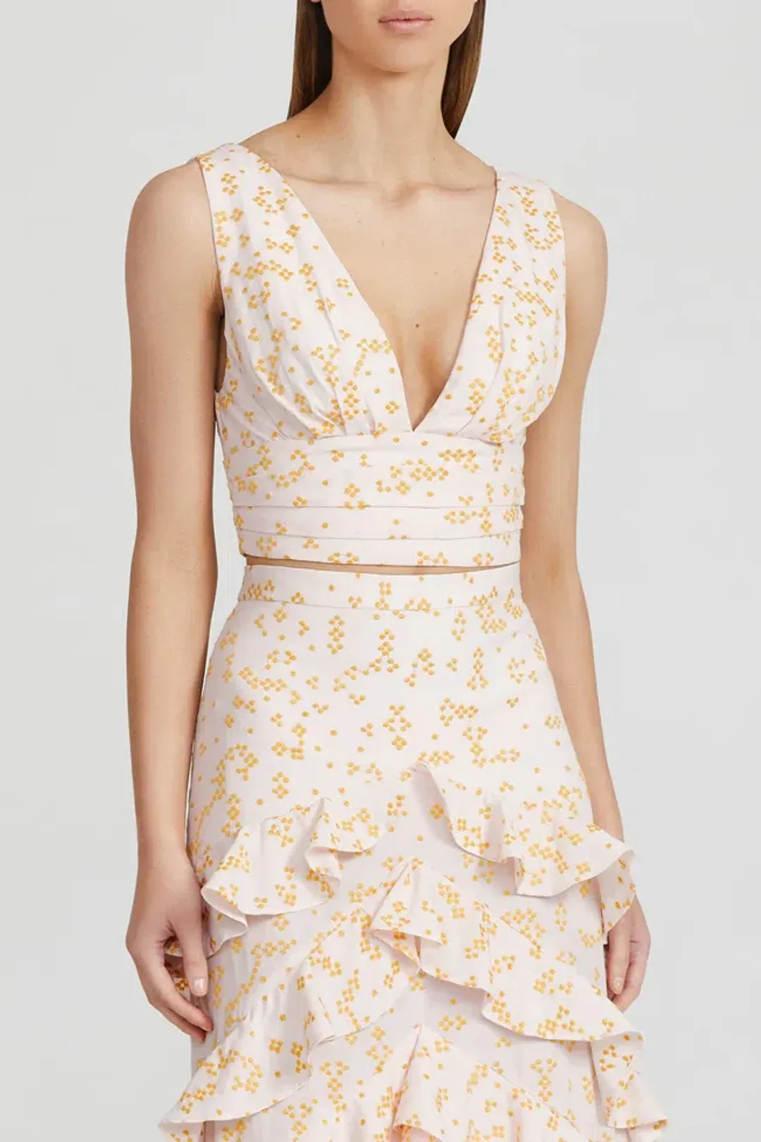 Acler Clairmont Top and Skirt Set Print Size 8 for rent on The Volte - main image