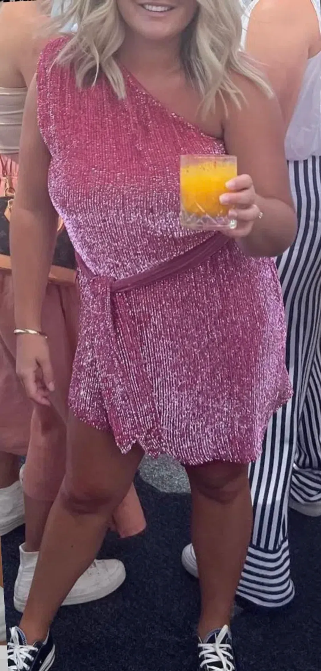 Retrofete Ella Dress Fuchsia Size 12 for rent on The Volte - main image