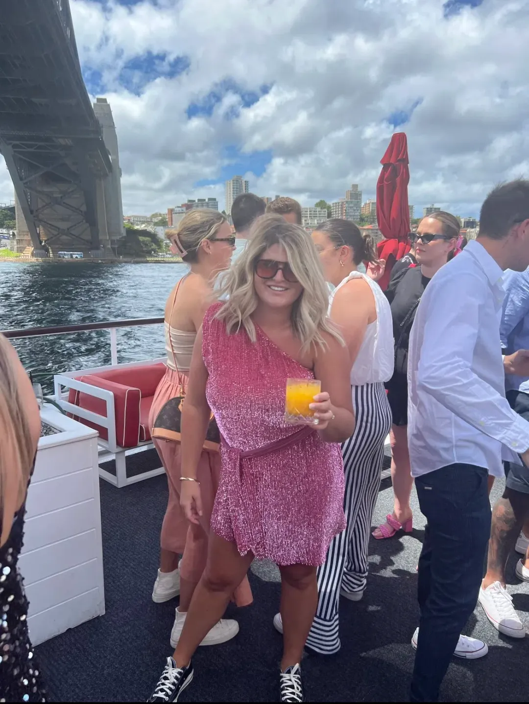 Retrofete Ella Dress Fuchsia Size 12 for rent on The Volte - main image