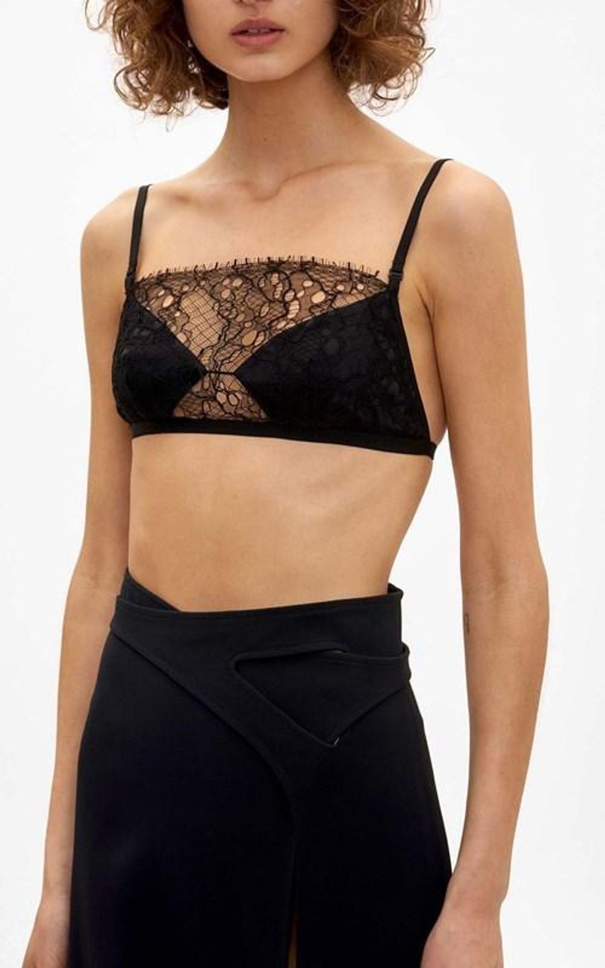 Dion Lee Marrow Lace Bandeau Top Black Size 8 - Image 1