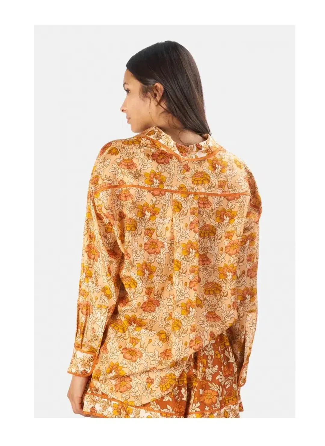 Zimmermann Andie Relaxed Shirt Almond Floral Size 1 / AU 10 for rent on The Volte - main image