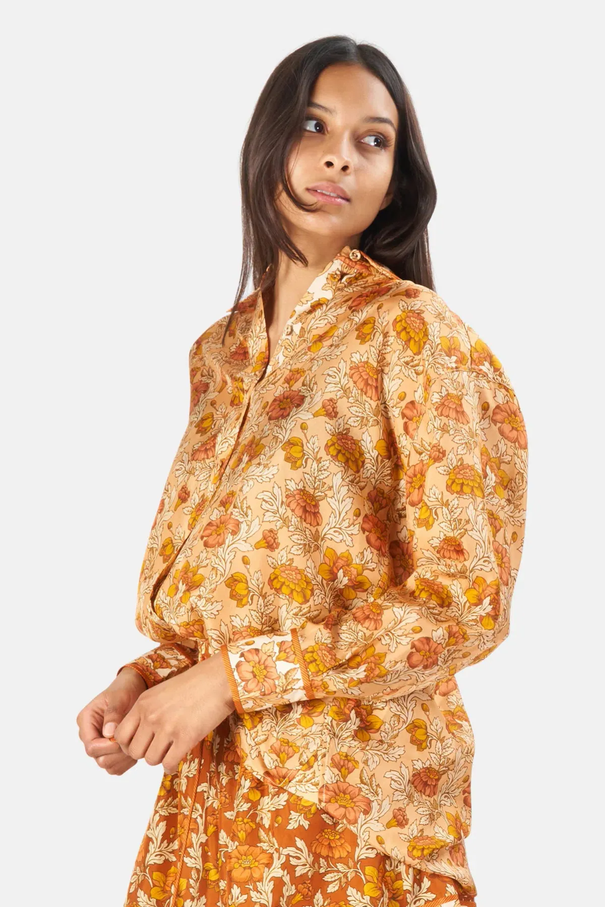 Zimmermann Andie Relaxed Shirt Almond Floral Size 1 / AU 10 - Image 3