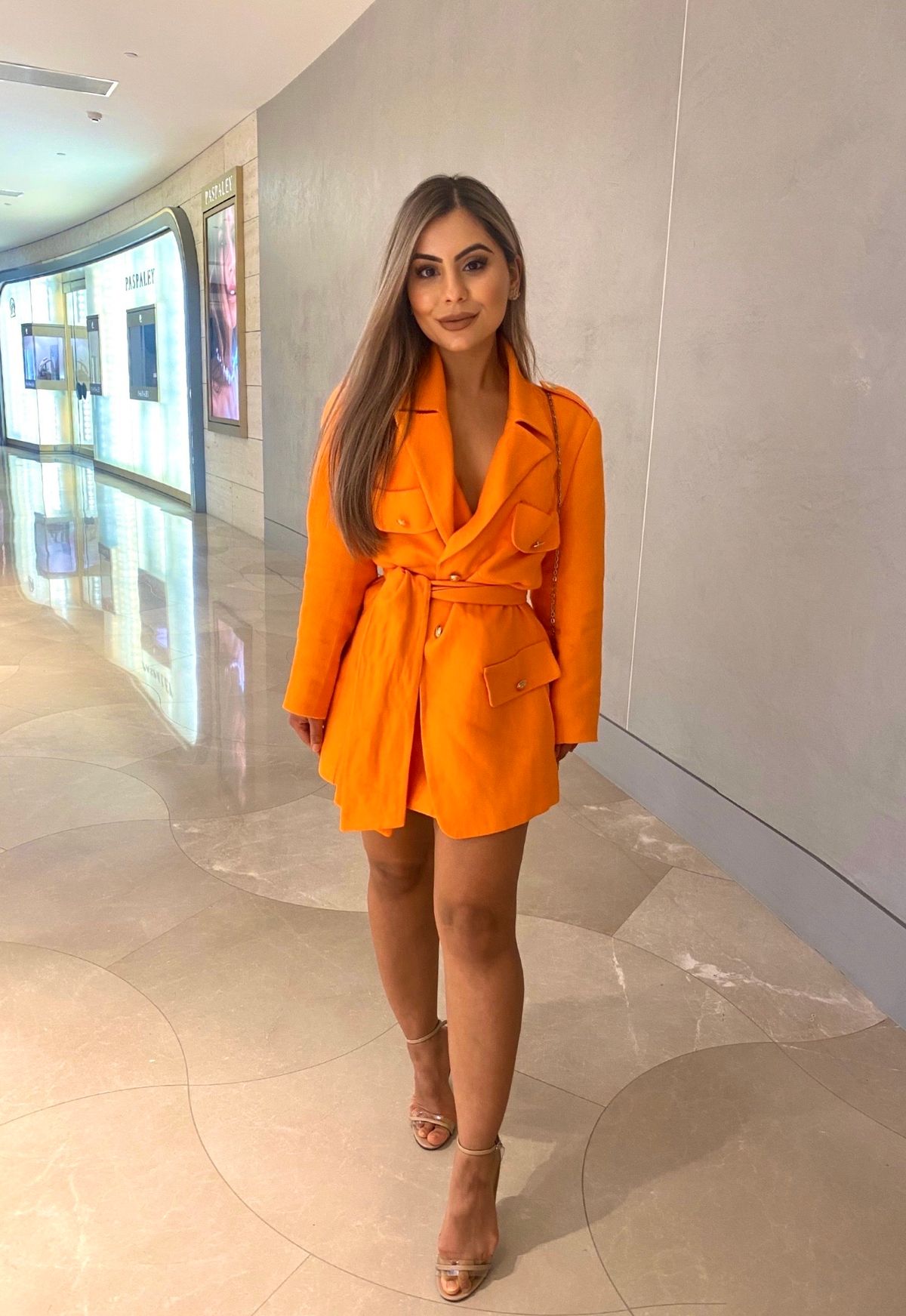 Khirzad Femme Gloria Safari Jacket Orange Size 6 - Image 1