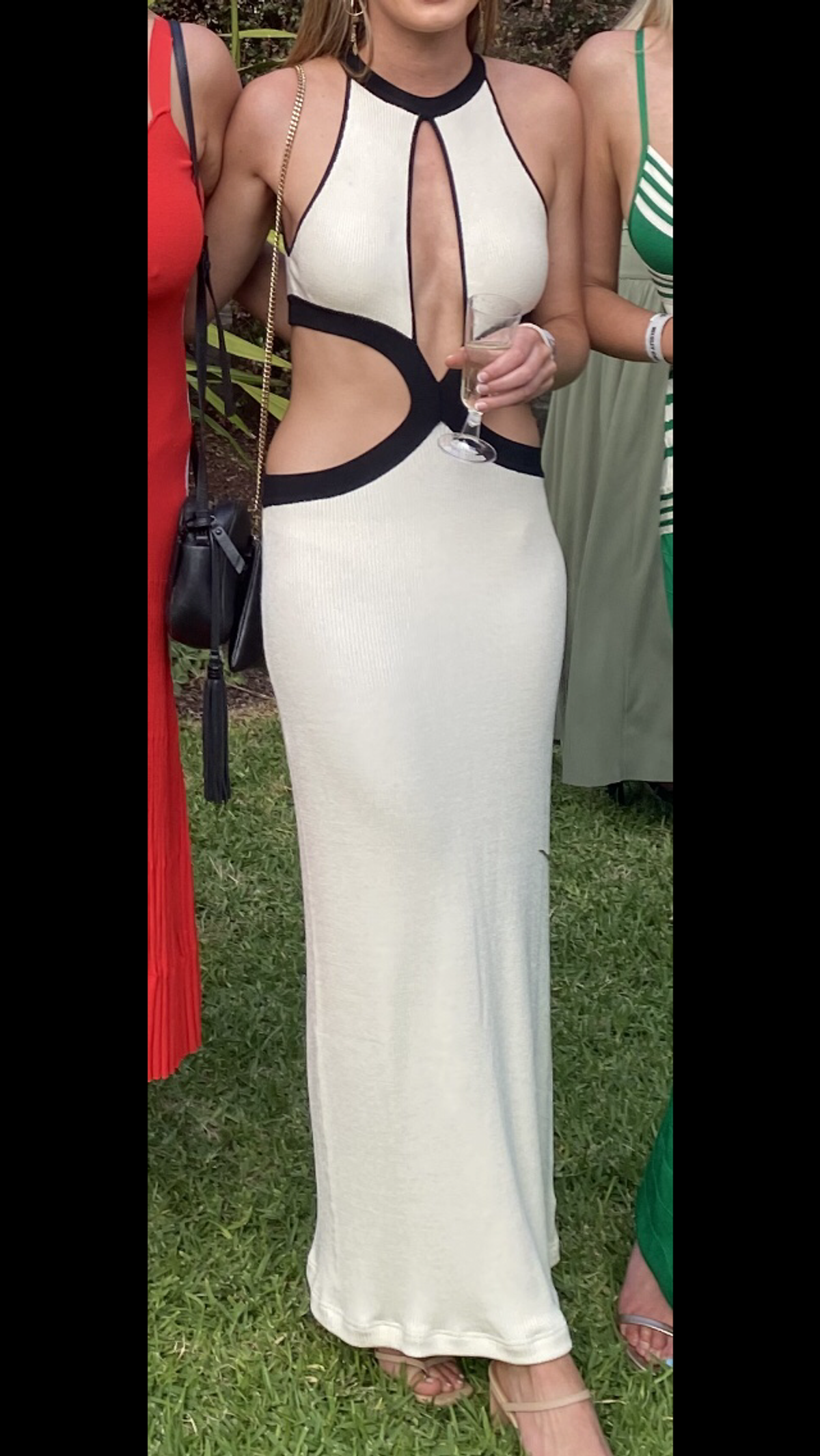 Auteur Bridgit Cut Out Dress Cream Size 8 - Image 2