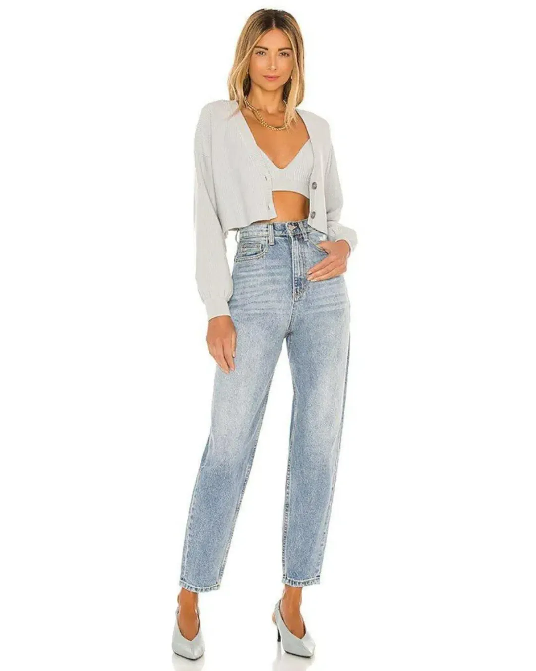 Weworewhat dani boyfriend Jeans in Denim Size AU 6 for rent on The Volte - main image