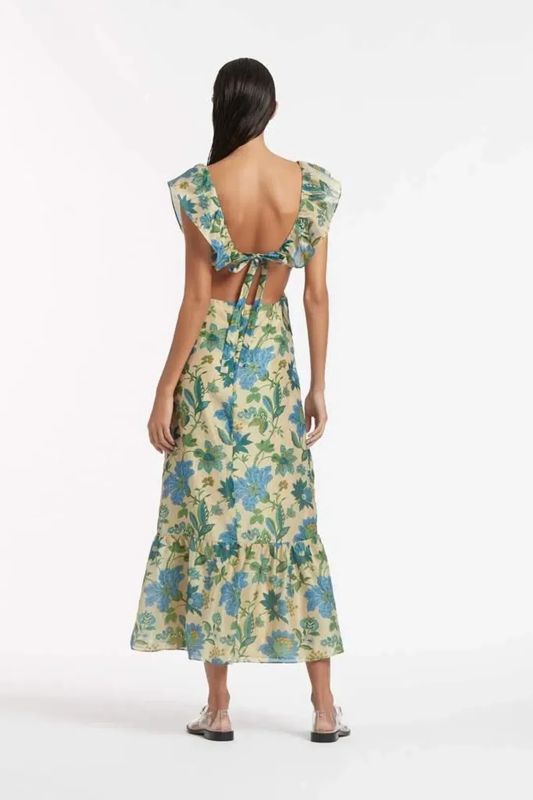 Sir The Label Celia Frill Midi Dress Marguerite Print Size AU 10 for rent on The Volte - main image
