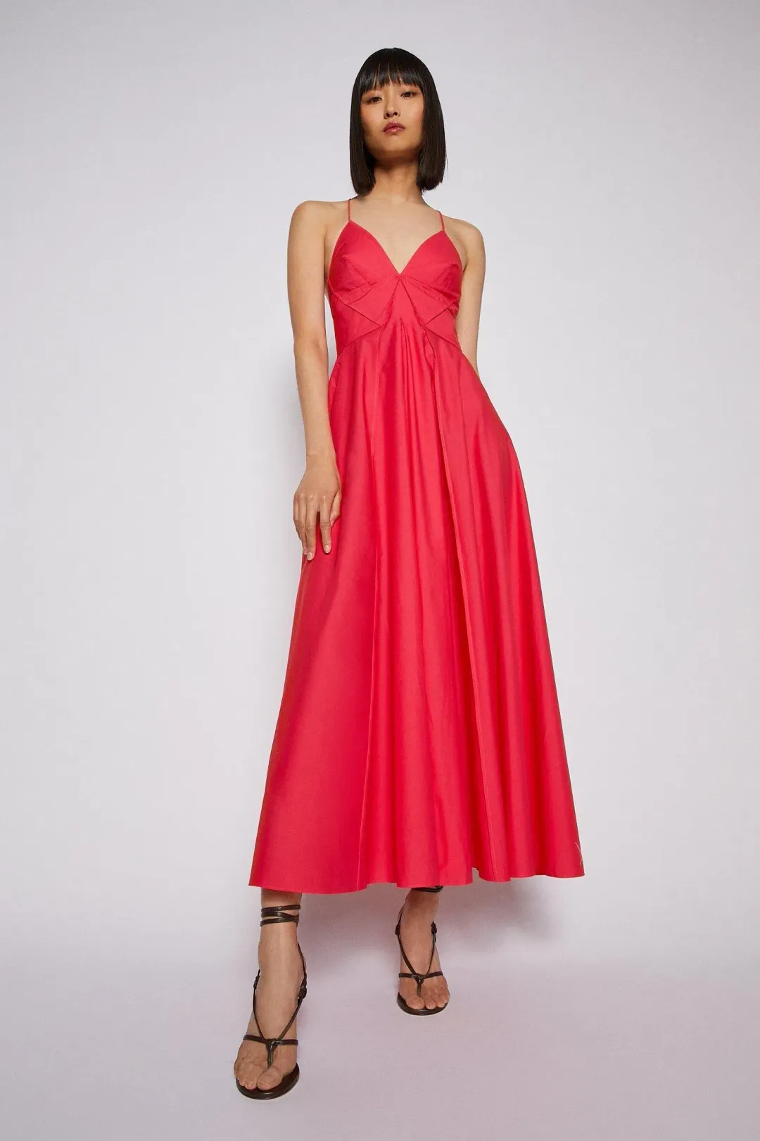 Scanlan Theodore Parachute Cotton Strappy Dress Fucshia Size 8 for rent on The Volte - main image