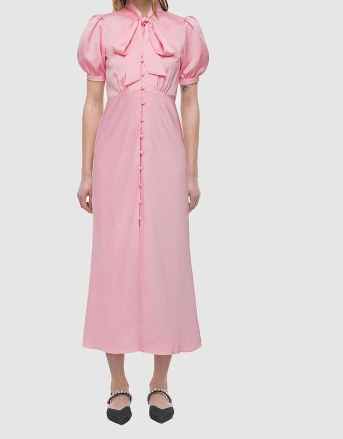 Mr Portrait - Pussy Bow Pink Dress Size 10 - Image 1