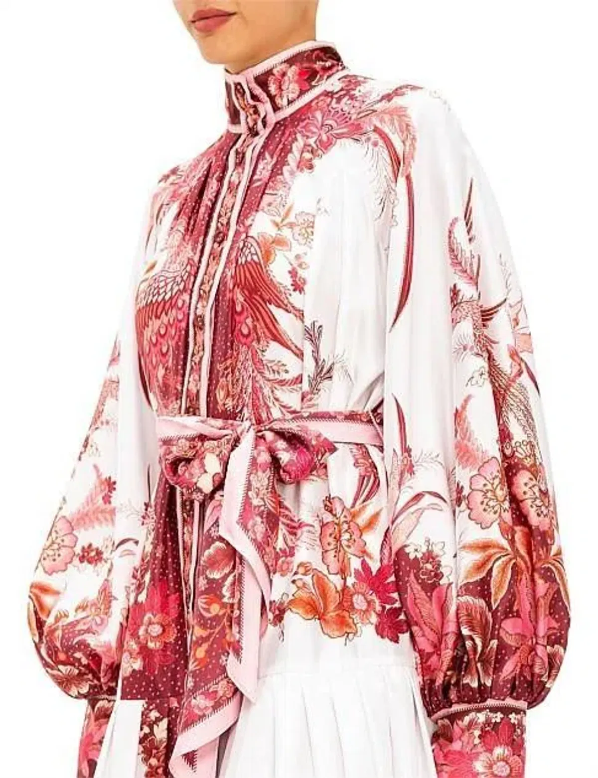 Zimmermann Wavelength Placement Midi Dress Pink Phoenix Size 1 / Au 10 - Image 4