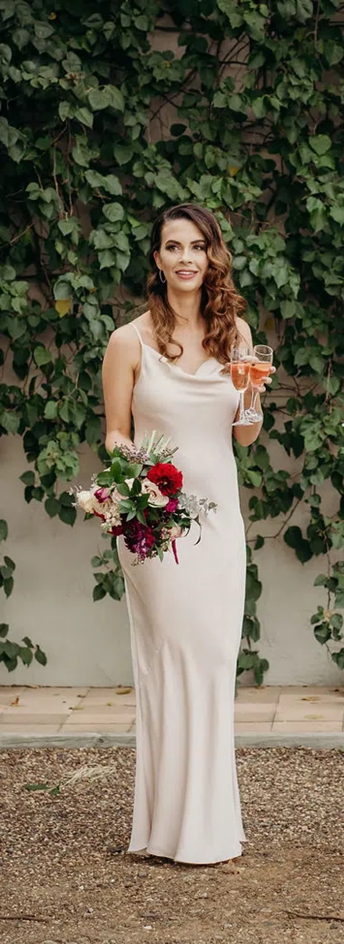 Shona Joy Luxe Bias Cowl Slip Dress Porcelain Size 6 - Image 3