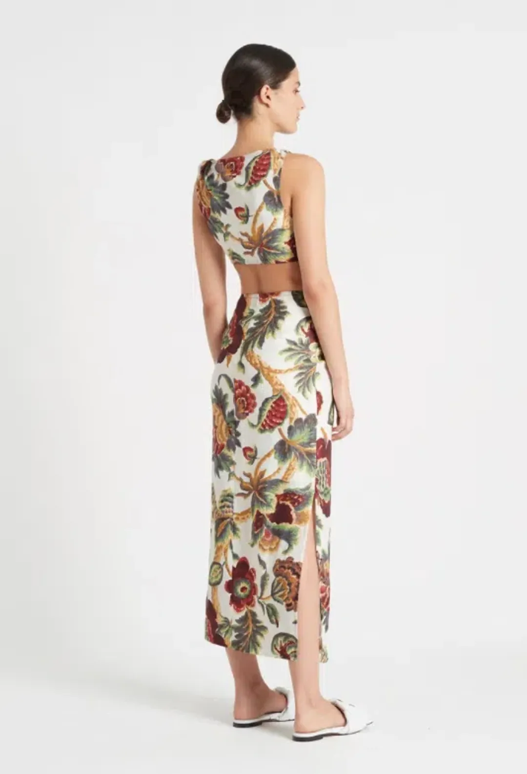 Sir The Label Ambrois Knot Dress Midi Floral Print | AU 6 for rent on The Volte - main image