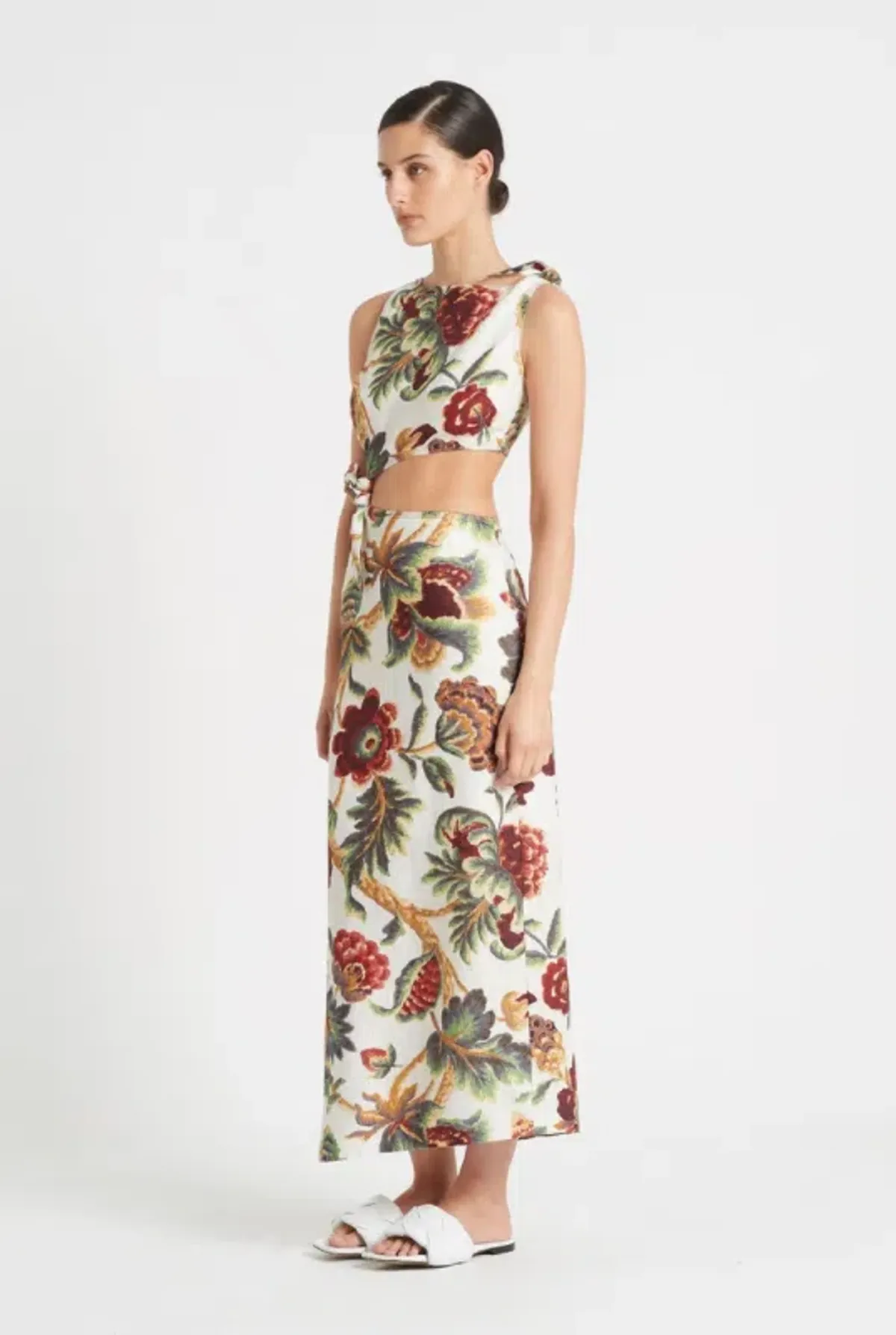 Sir The Label Ambrois Knot Dress Midi Floral Print | AU 6 - Image 3